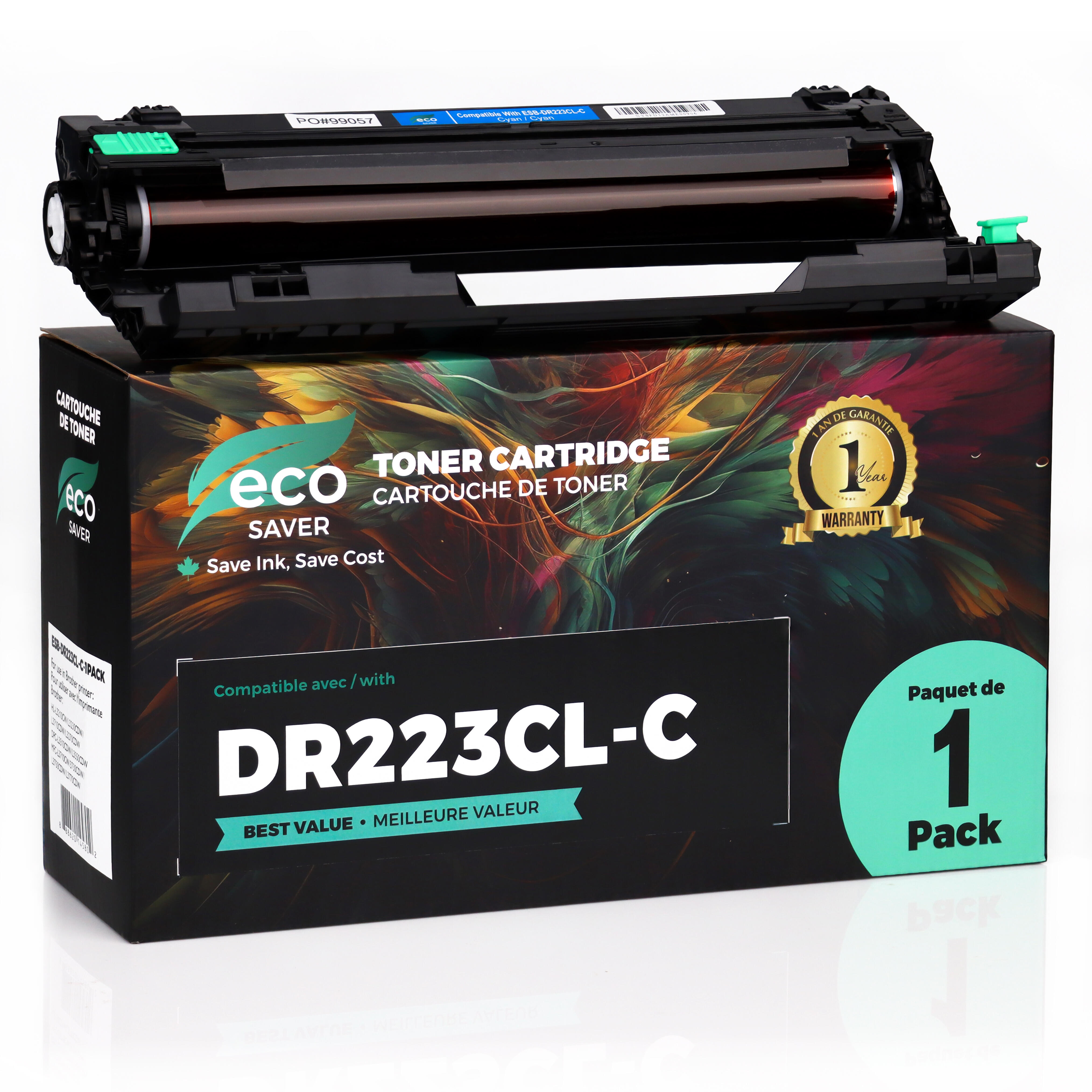 Brother DR223CL Compatible Cyan Drum - Eco-Saver