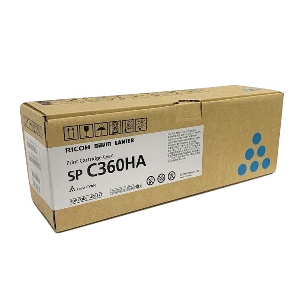 Ricoh 408177 Original Cyan Toner Cartridge High Yield