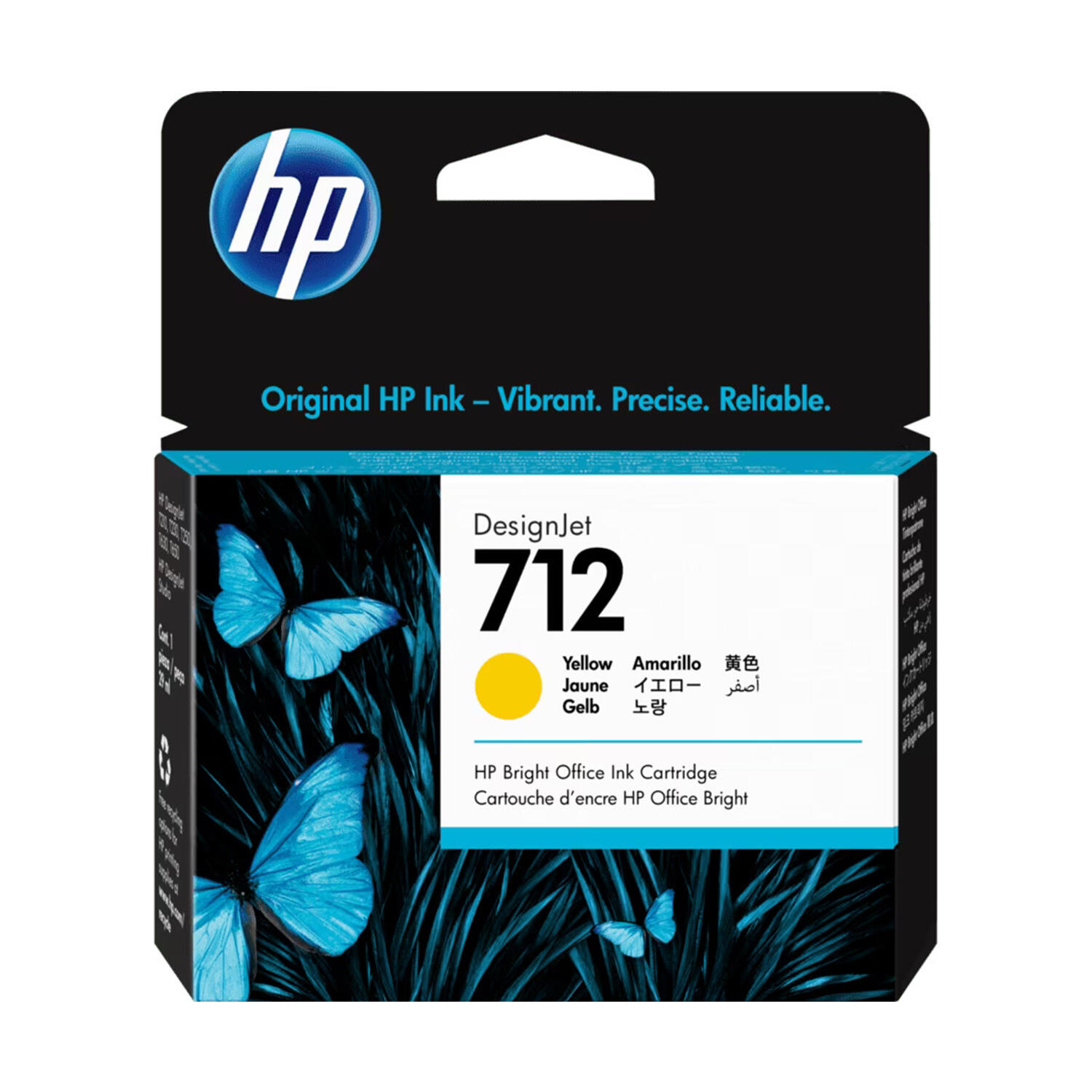 HP 712 3ED69A Original Yellow Ink Cartridge 29ml