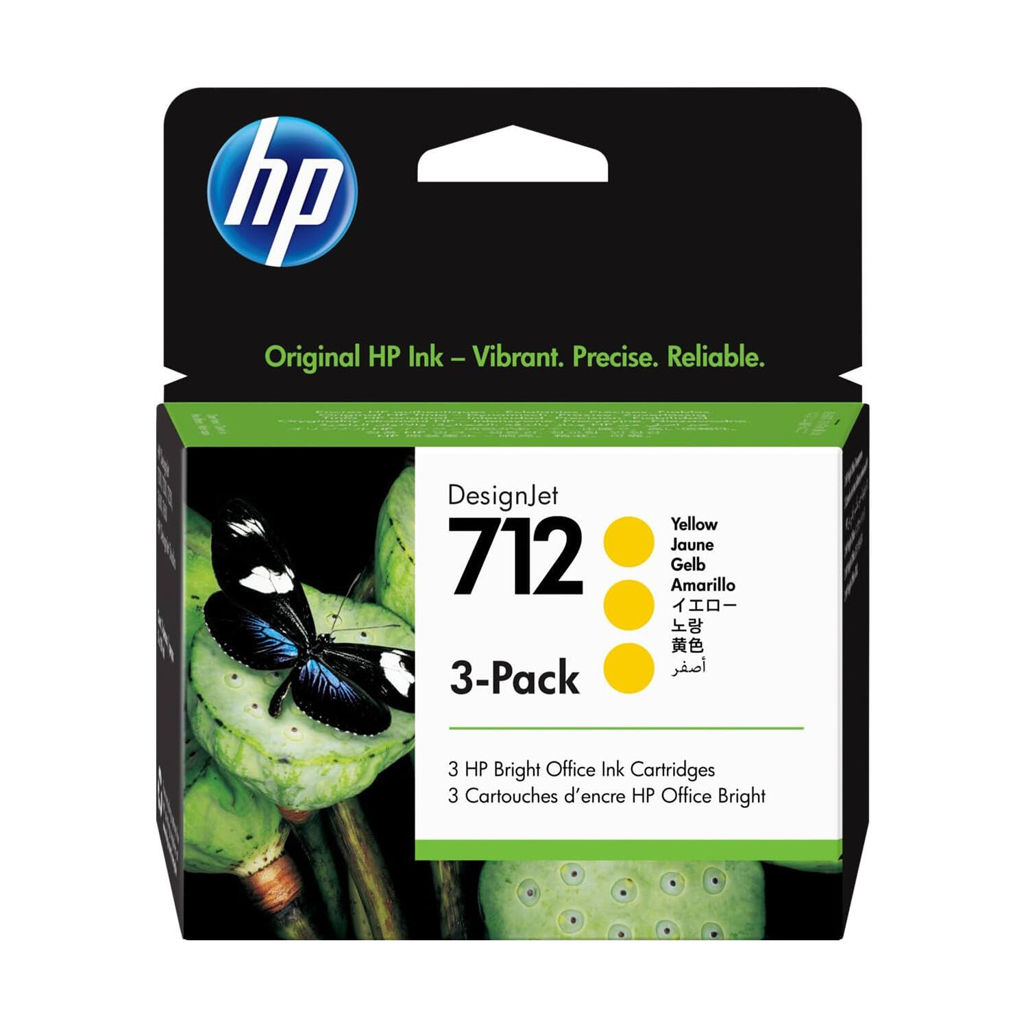 HP 712 3ED79A Original Yellow Ink Cartridge 29ml - 3 Pack