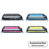 Remanufactured HP 501A-502A Toner Cartridge Combo BK/C/M/Y - Economical Box