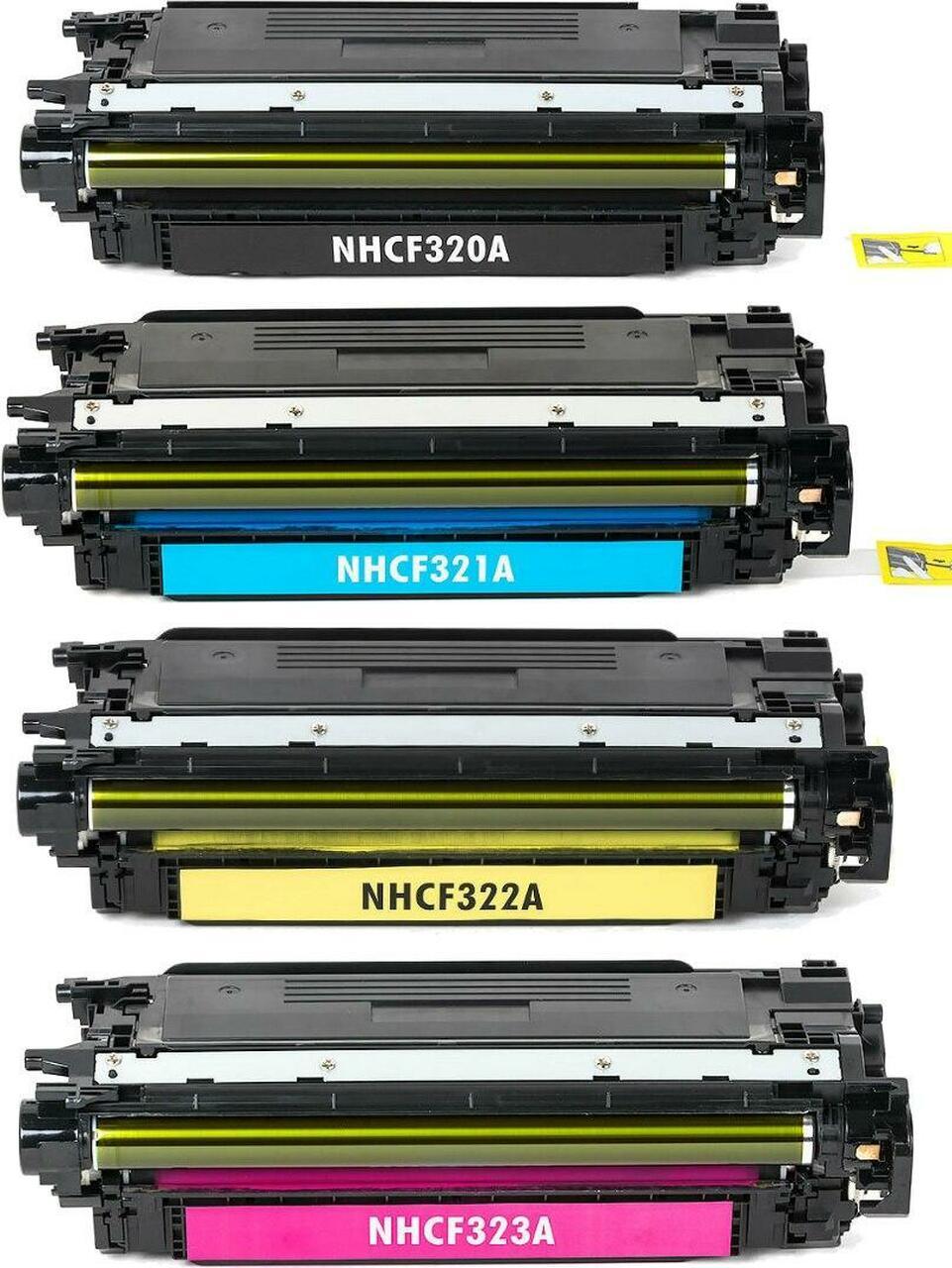 Remanufactured HP 652A HP 653A Toner cartridge Combo BK/C/M/Y