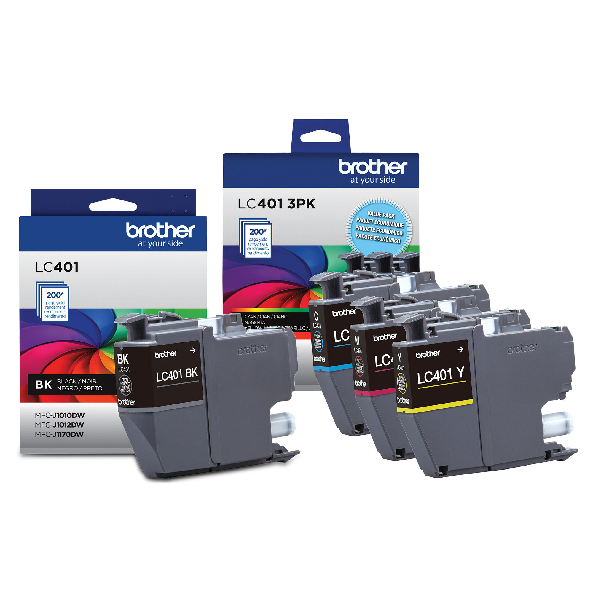 Brother LC401 Original Ink Cartridge Combo BK/C/M/Y