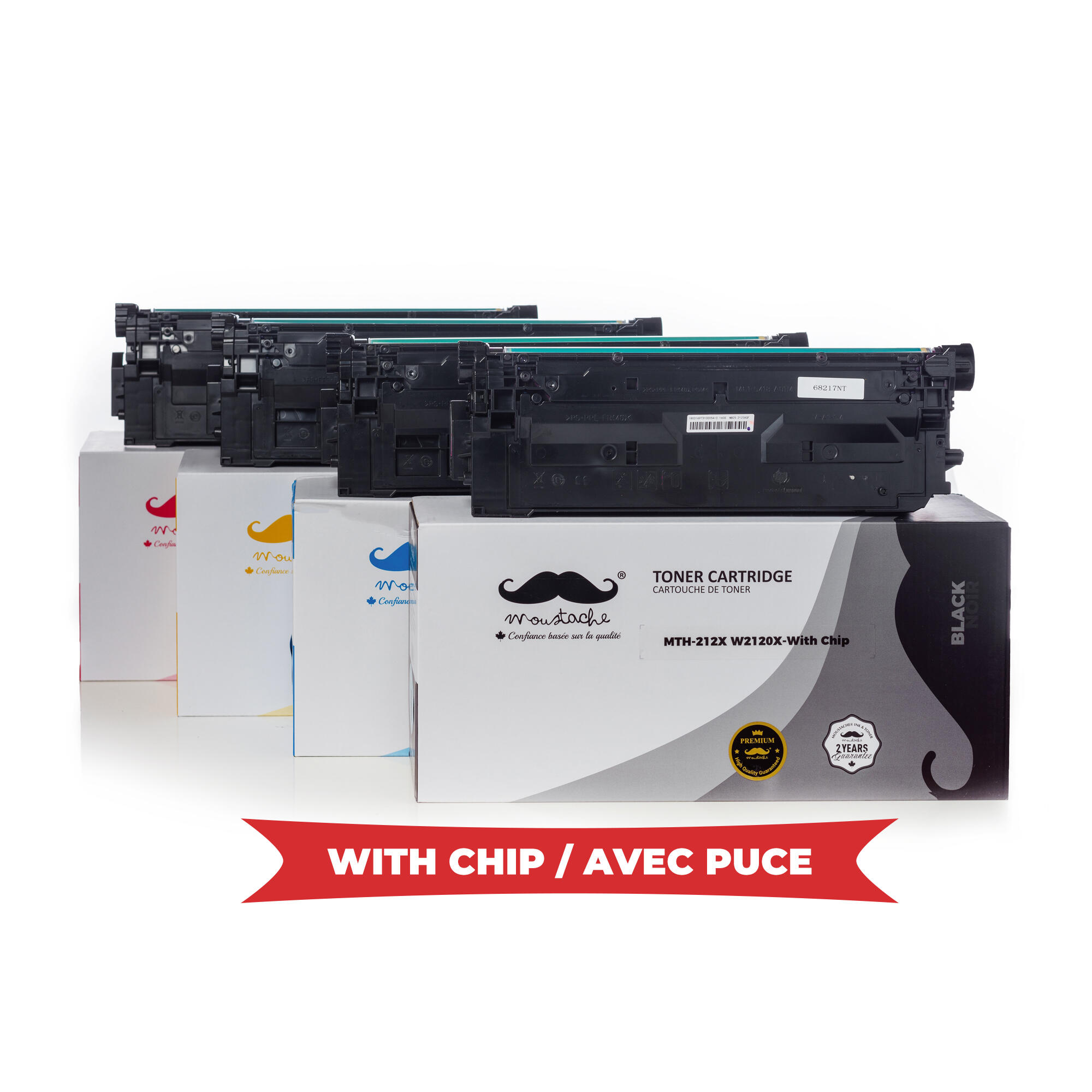 Remanufactured HP 212X Toner Cartridge Combo High Yield - With Chip - Moustache®