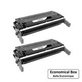 Compatible HP 645A C9730A Black Toner Cartridge - Economical Box - 2/Pack