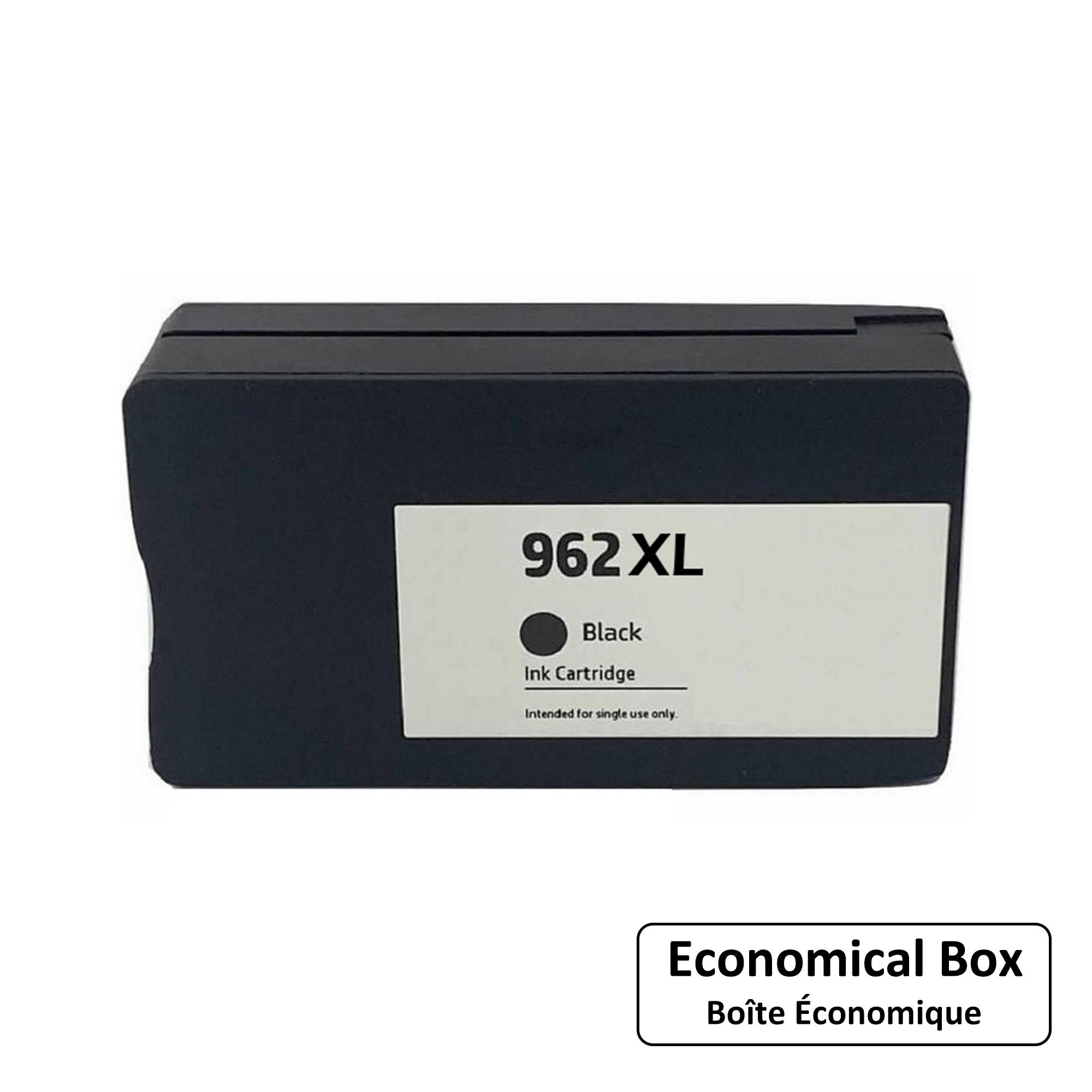 Remanufactured HP 962XL 3JA03AN Black Ink Cartridge High Yield - Economical Box