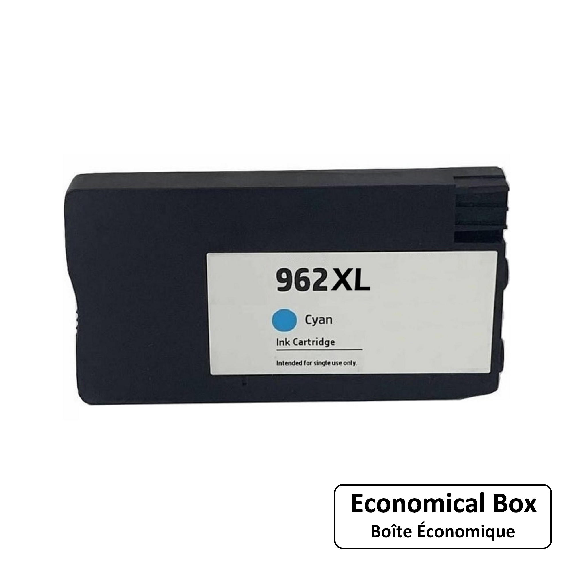 Remanufactured HP 962XL 3JA00AN Cyan Ink Cartridge High Yield - Economical Box