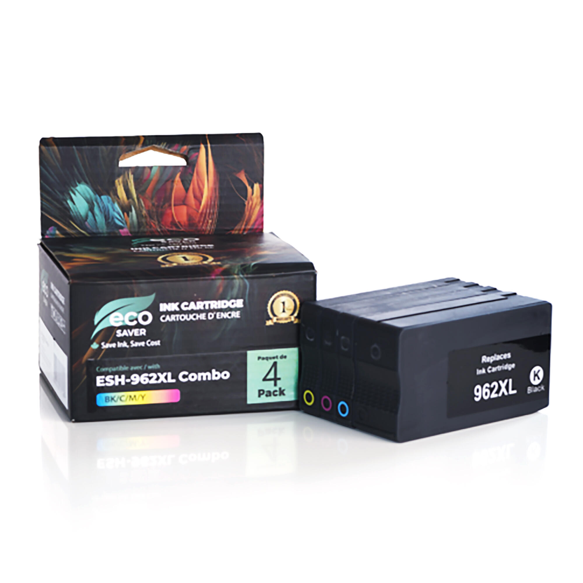 Remanufactured HP 962XL Ink Cartridge Combo High Yield BK/C/M/Y - Eco-Saver