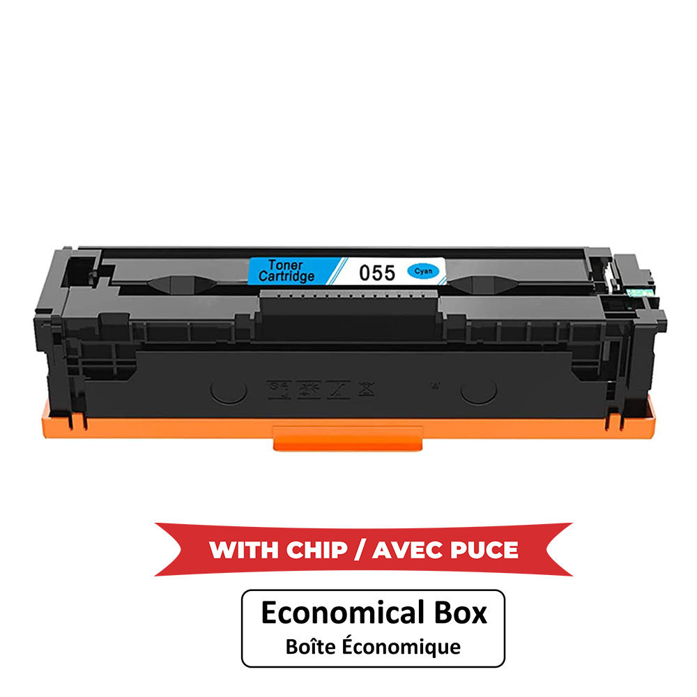 Canon 055 3015C001 Compatible Cyan Toner Cartridge - With Chip - Economical Box