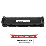 Compatible HP 215A W2311A Cyan Toner Cartridge - With Chip - Economical Box