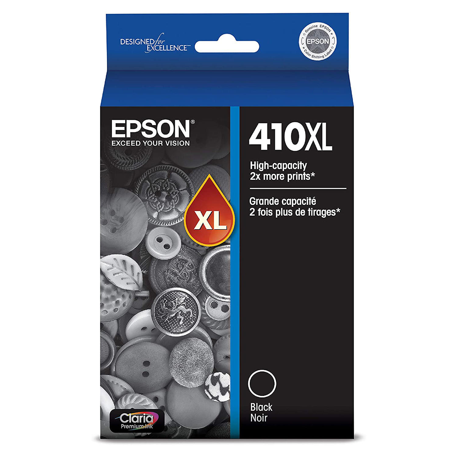 Epson 410XL T410XL020-S Original Black Ink Cartridge High Yield