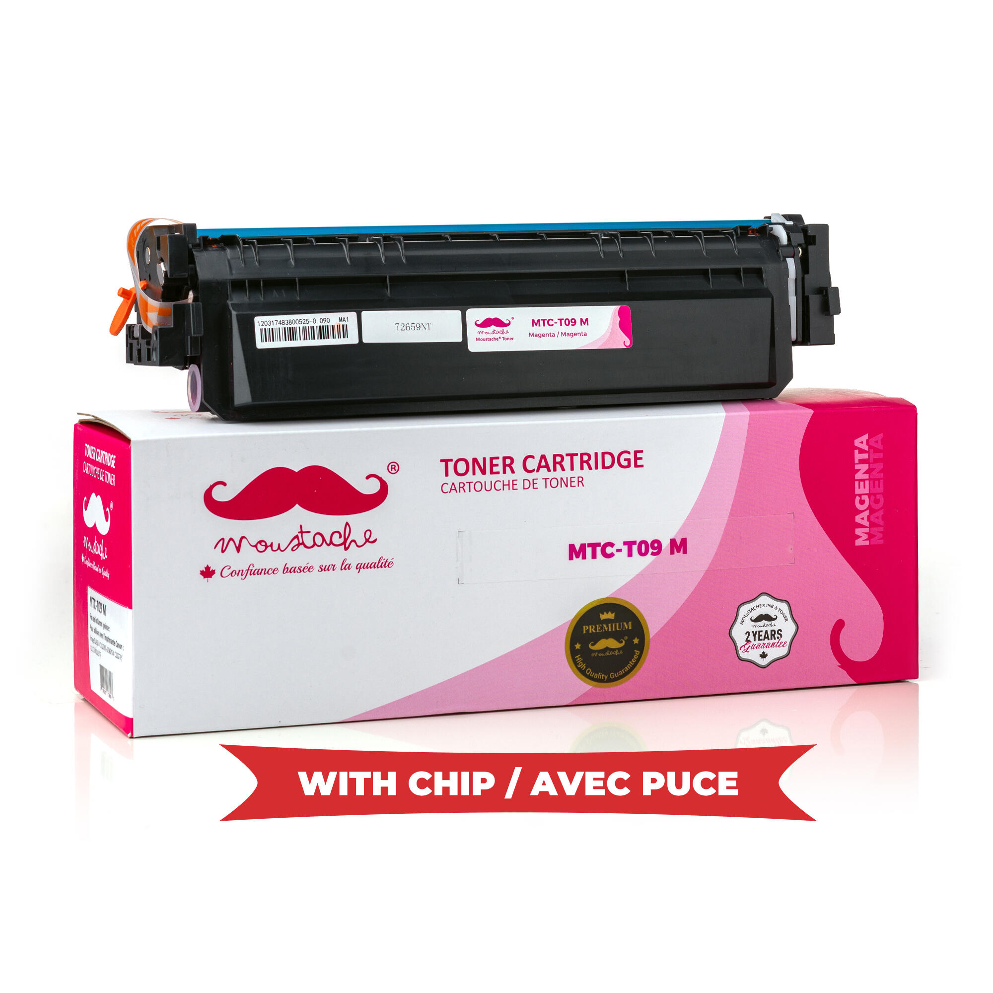 Canon T09 3018C005AA Compatible Magenta Toner Cartridge - With Chip Premium Version - Moustache®