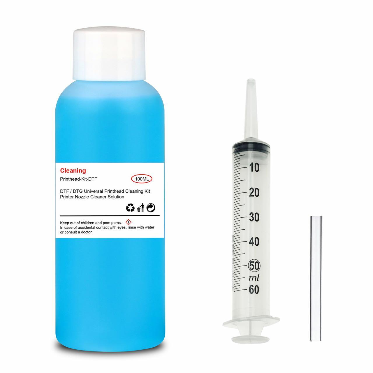 DTF / DTG Universal Printhead Cleaning Kit Printer Nozzle Cleaner Solution 100ML at