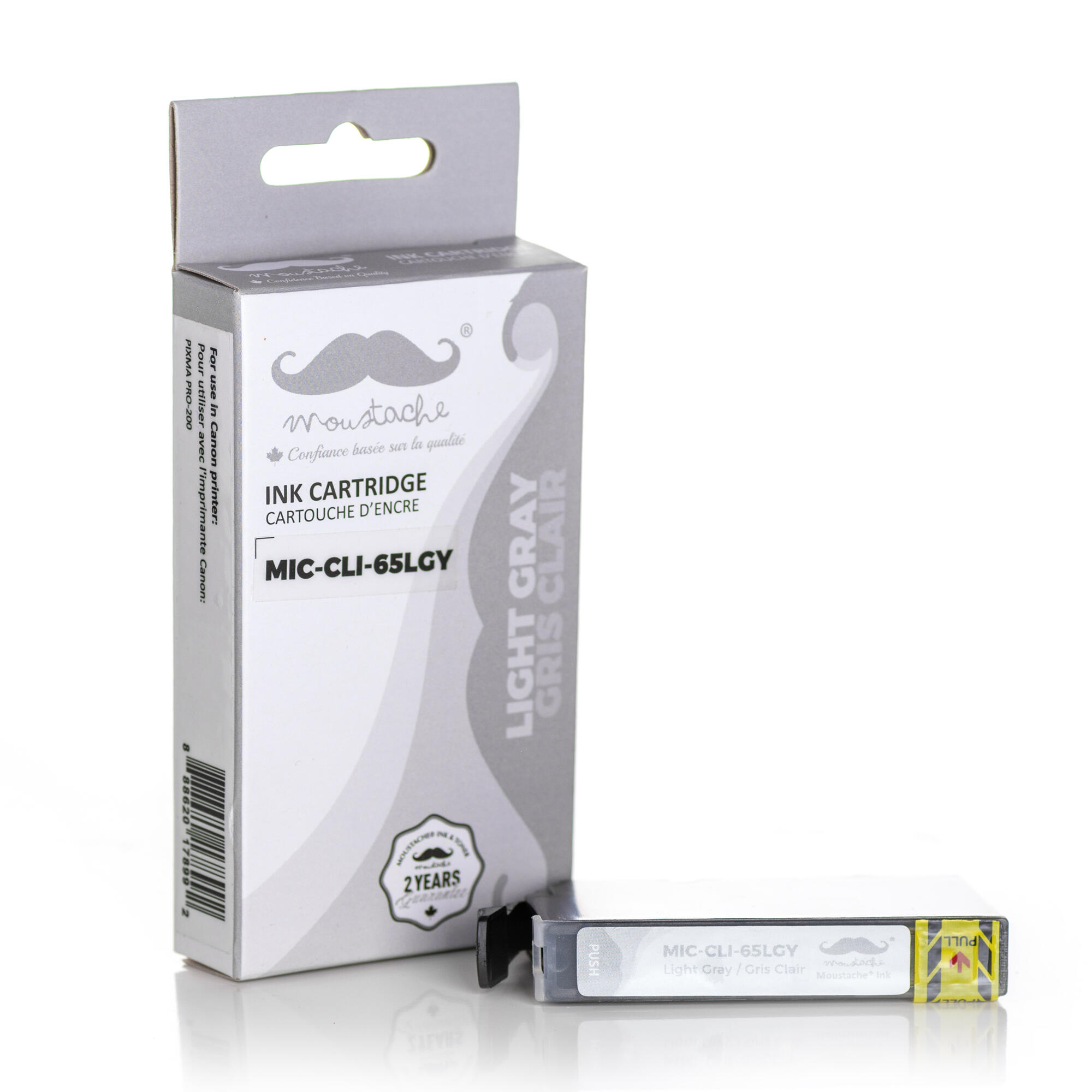 Canon CLI-65LGY Compatible Light Gray Ink Cartridge (4222C002) - Moustache®