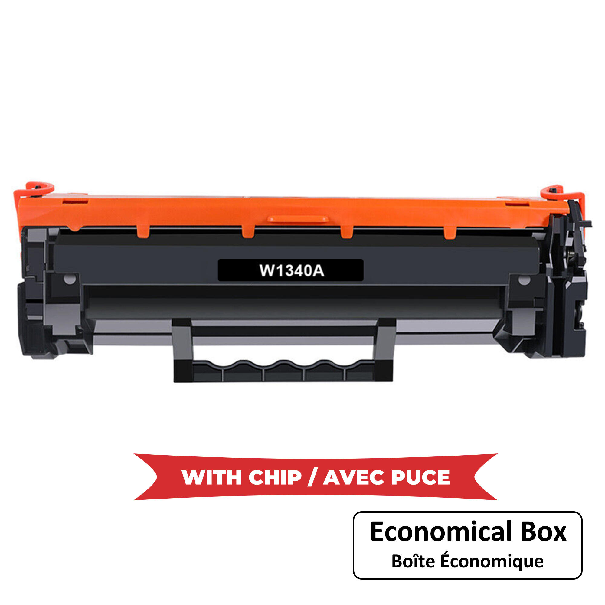 Compatible HP 134A W1340A Black Toner Cartridge - With Chip - Economical Box