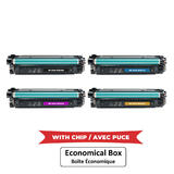 Compatible HP 212A Toner Cartridge Combo BK/C/M/Y - With Chip - Economical Box