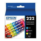 Epson 222 T222120-BCS Original Black and Color Ink Cartridge Combo BK/C/M/Y