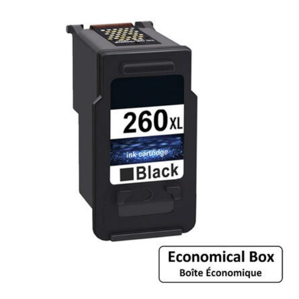 Canon PG-260XL Remanufactured Black Ink Cartridge High Yield (3706C001) - Eco-Saver