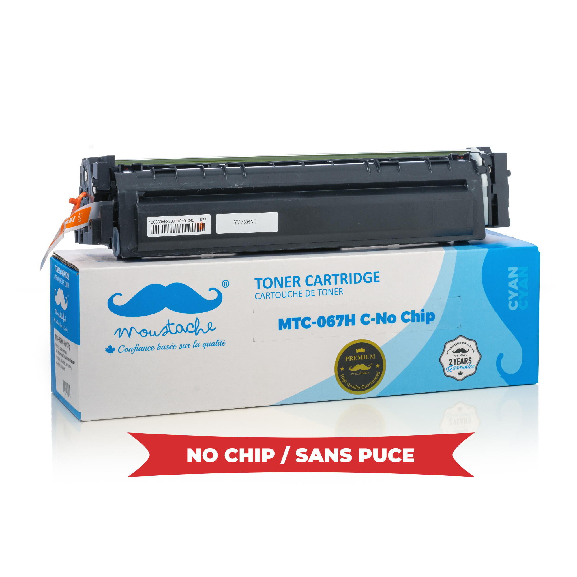 Canon 067H 5105C001 Compatible Cyan Toner Cartridge High Yield - No Chip - Moustache®