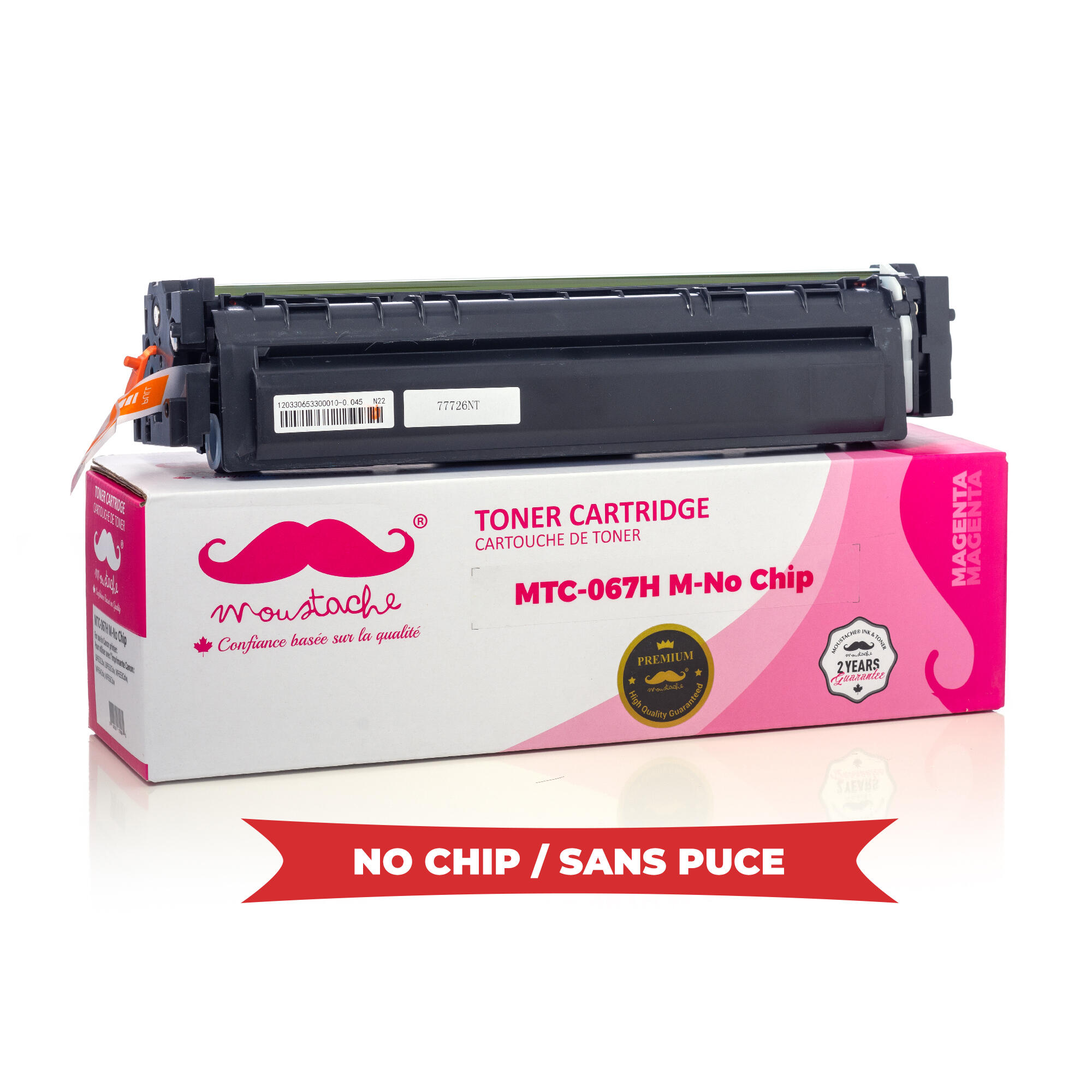 Canon 067H 5104C001 Compatible Magenta Toner Cartridge High Yield - No Chip - Moustache®