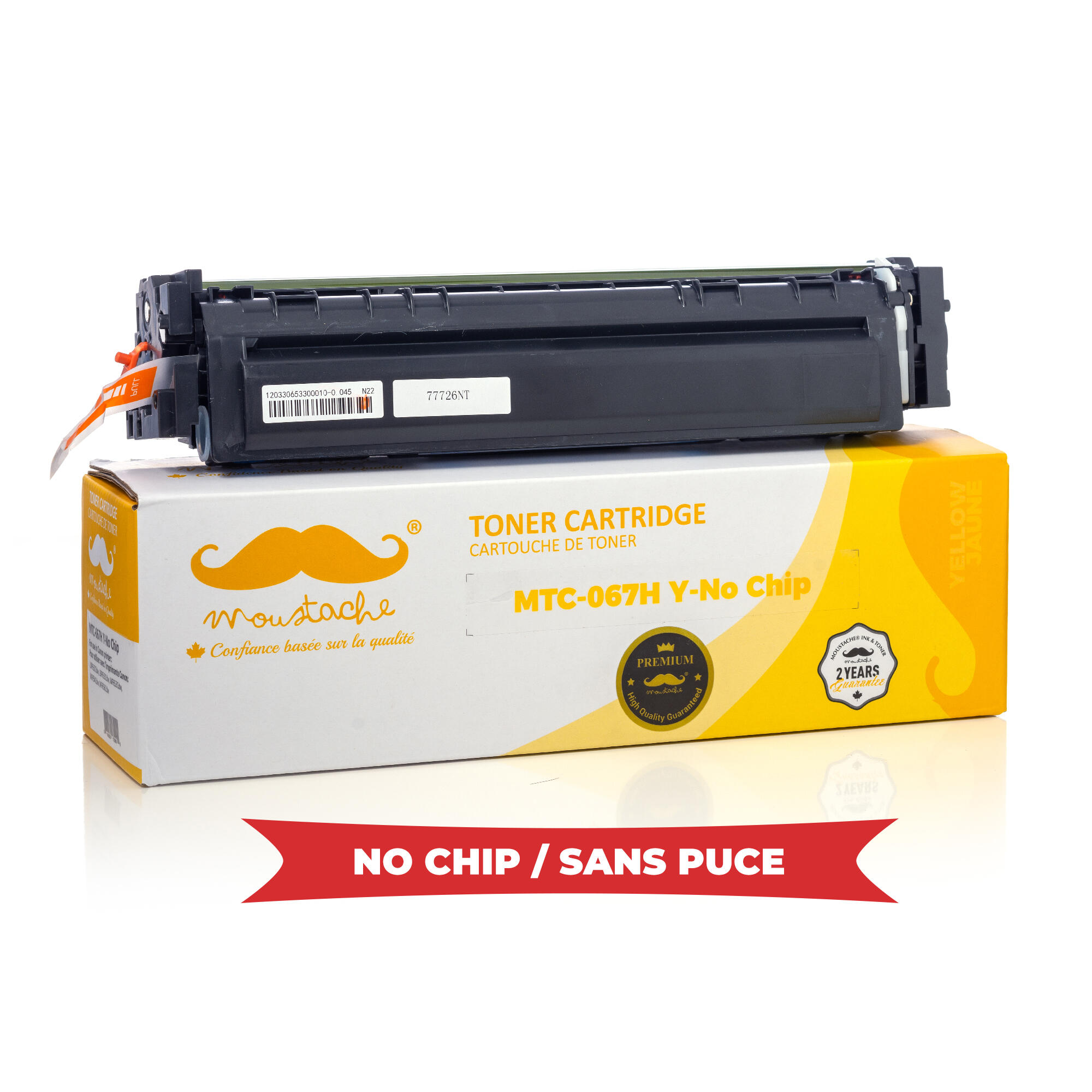 Canon 067H 5103C001 Compatible Yellow Toner Cartridge High Yield - No Chip - Moustache®