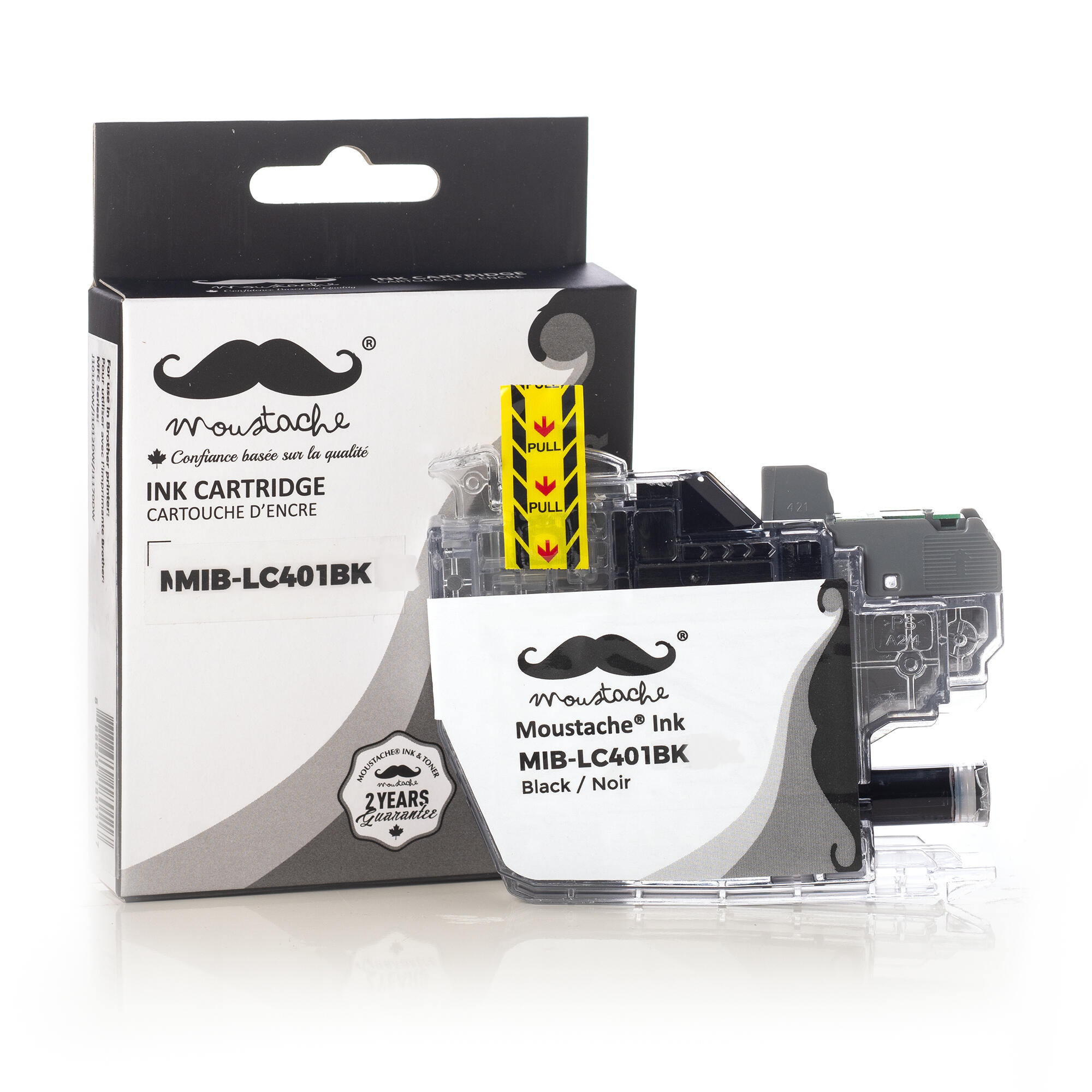 Brother LC401BK Compatible Black Ink Cartridge - Moustache® - 1/Pack