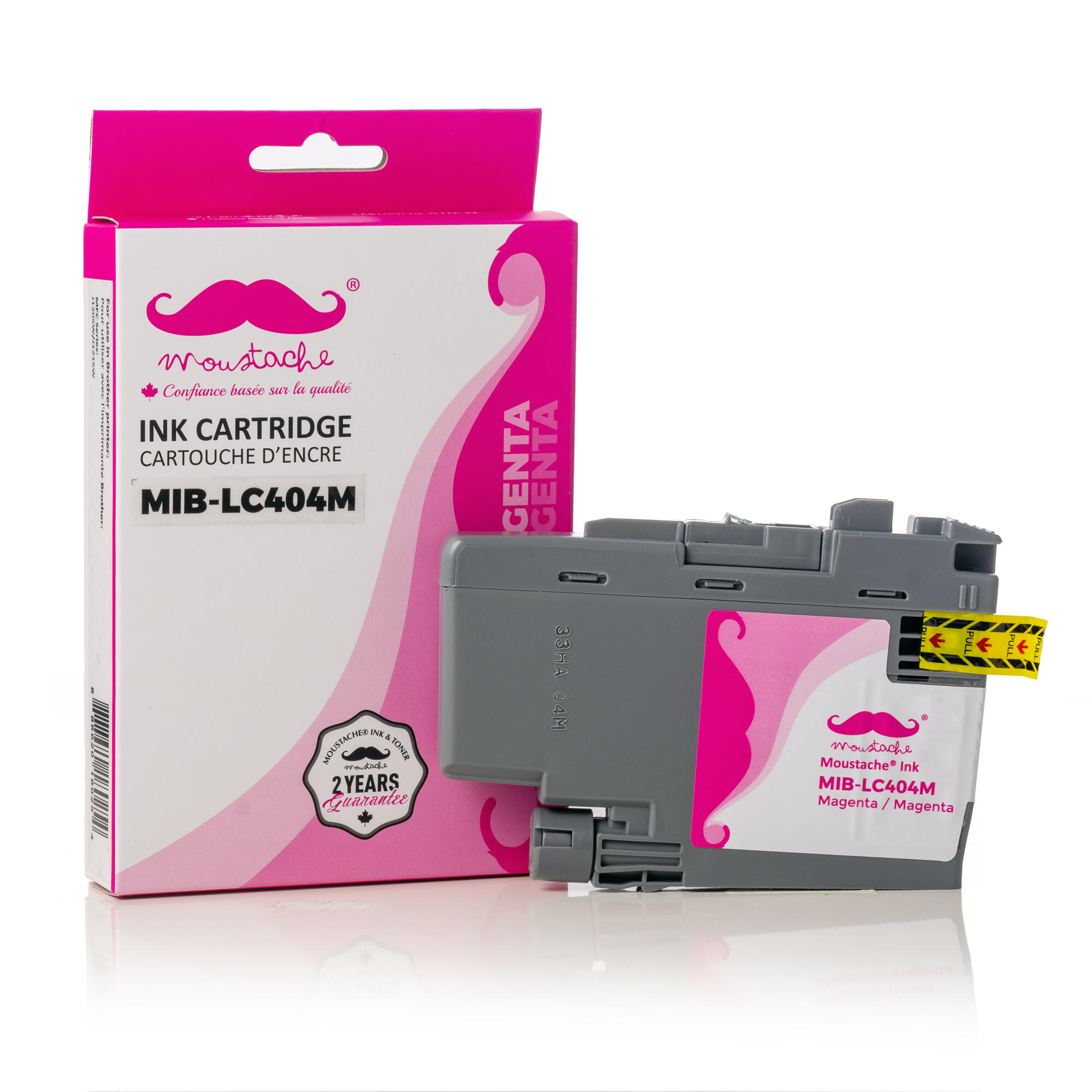 Brother LC404M Compatible Magenta Ink Cartridge - Moustache® - 1/Pack