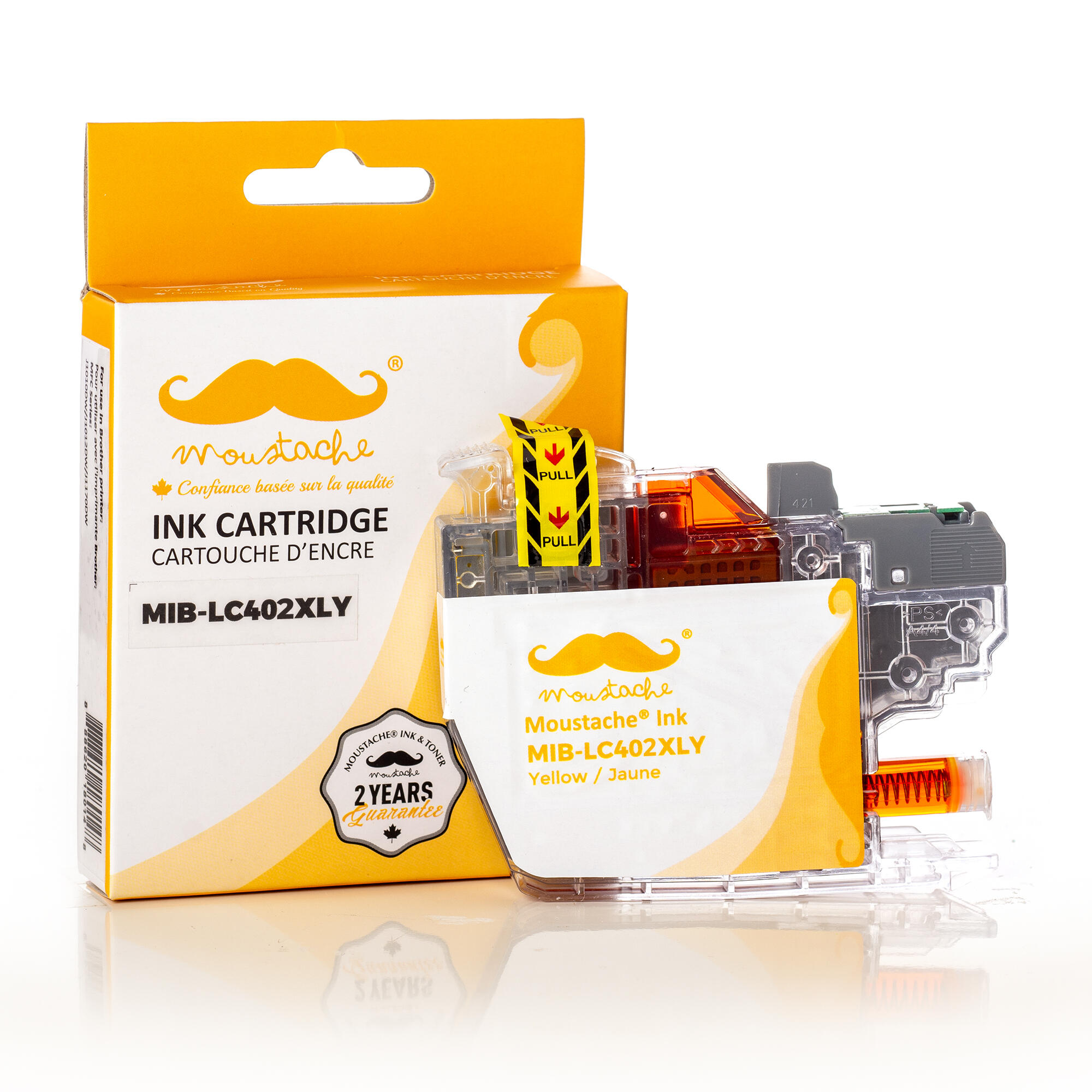 Brother LC402XLY Compatible Yellow Ink Cartridge Extra High Yield - Moustache® - 1/Pack