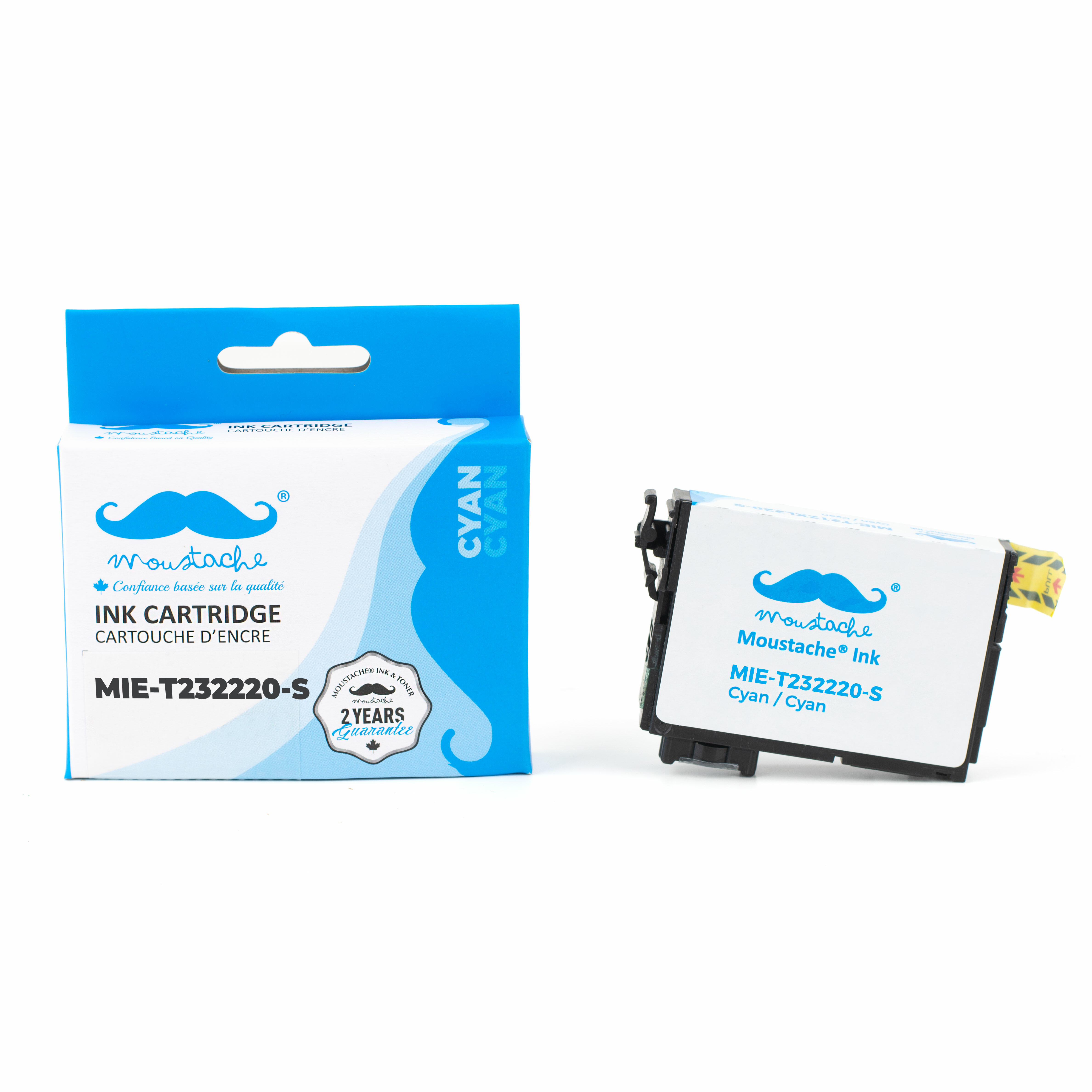 Epson 232 T232220-S Compatible Cyan Ink Cartridge - Moustache®