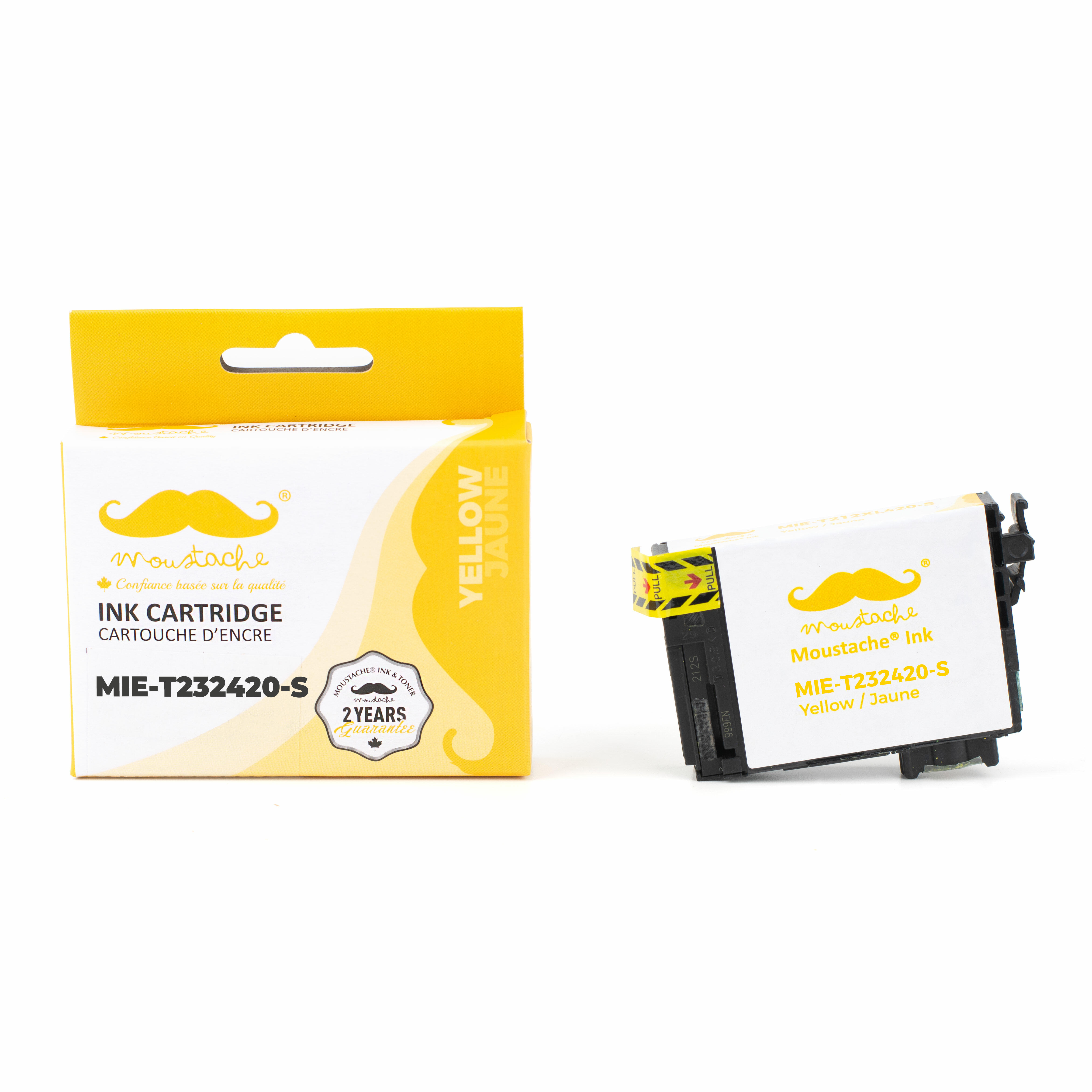 Epson 232 T232420-S Compatible Yellow Ink Cartridge - Moustache®