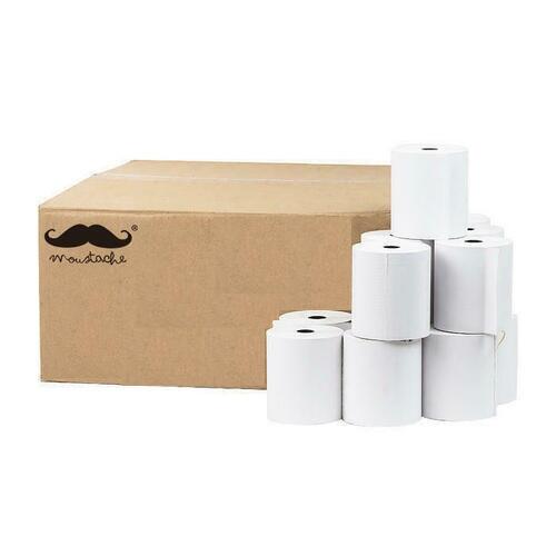 Thermal Paper Rolls, 3-1/8" x 200', (Diameter: 70mm, inside 16mm), 50 Rolls/Box- Moustache®