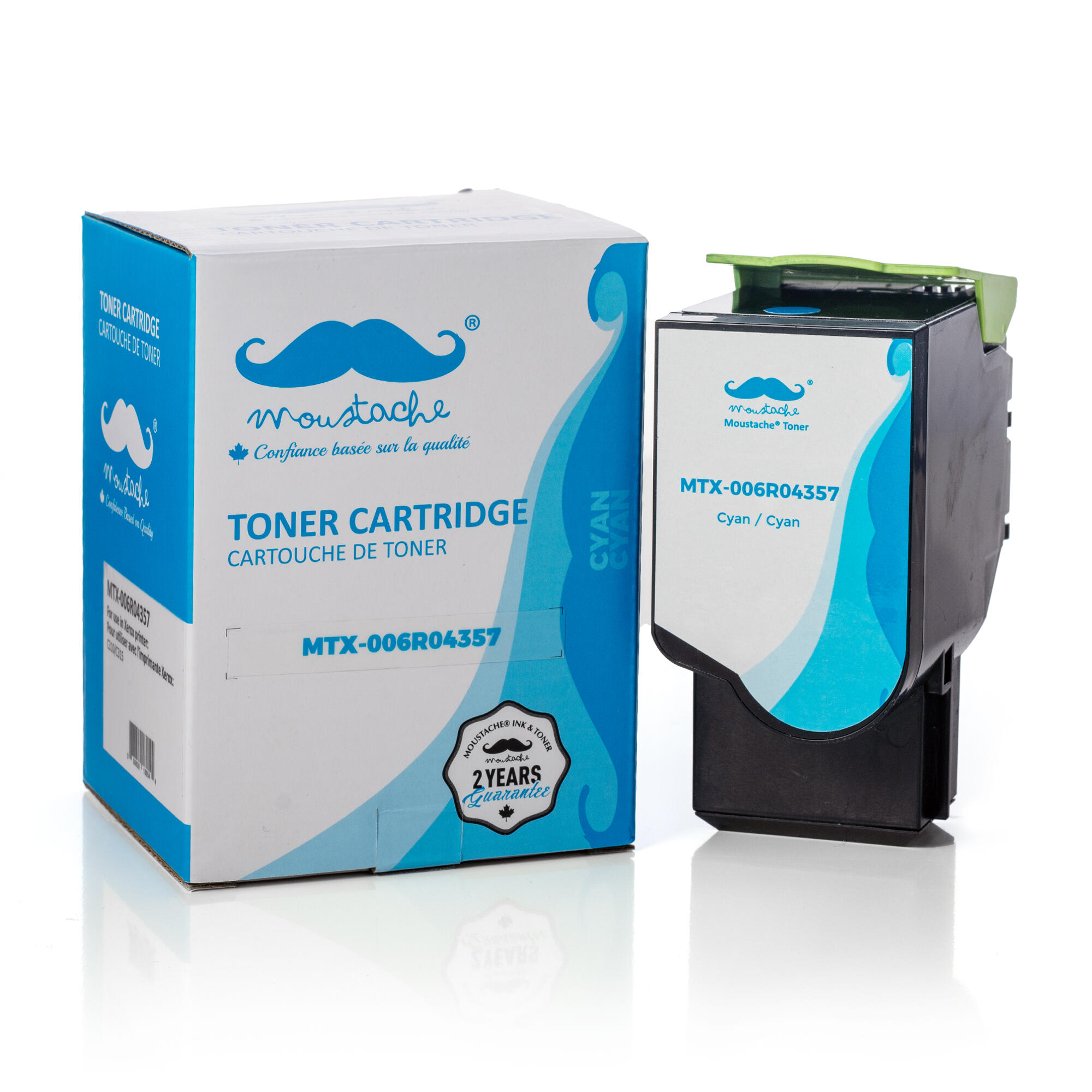 Xerox 006R04357 Remanufactured Cyan Toner Cartridge - With Chip - Moustache®