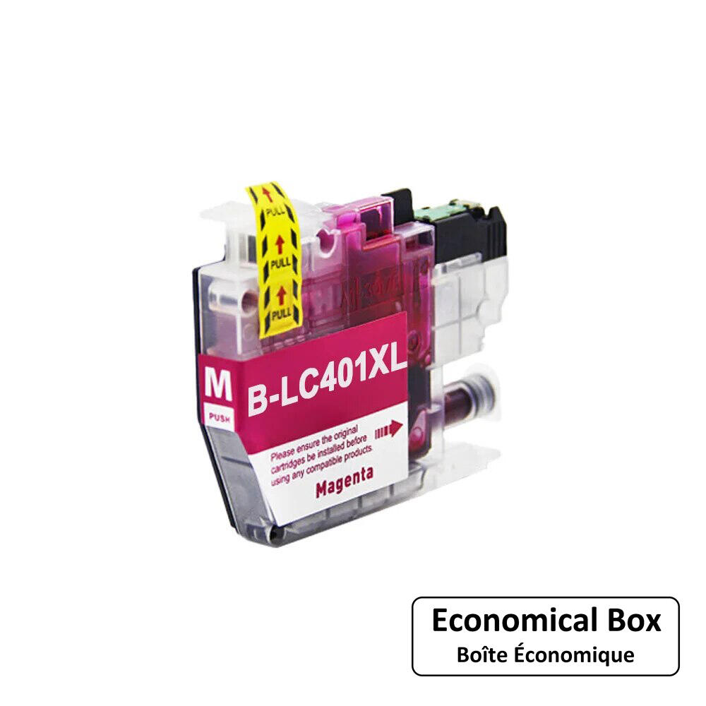 Brother LC401XLMS Compatible Magenta Ink Cartridge High Yield - Economical Box