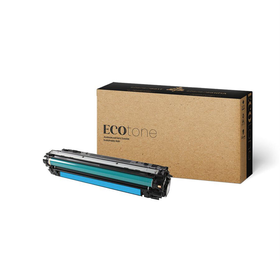 Premium Quality Remanufactured HP 650A CE271A Cyan Toner Cartridge - Ecotone®