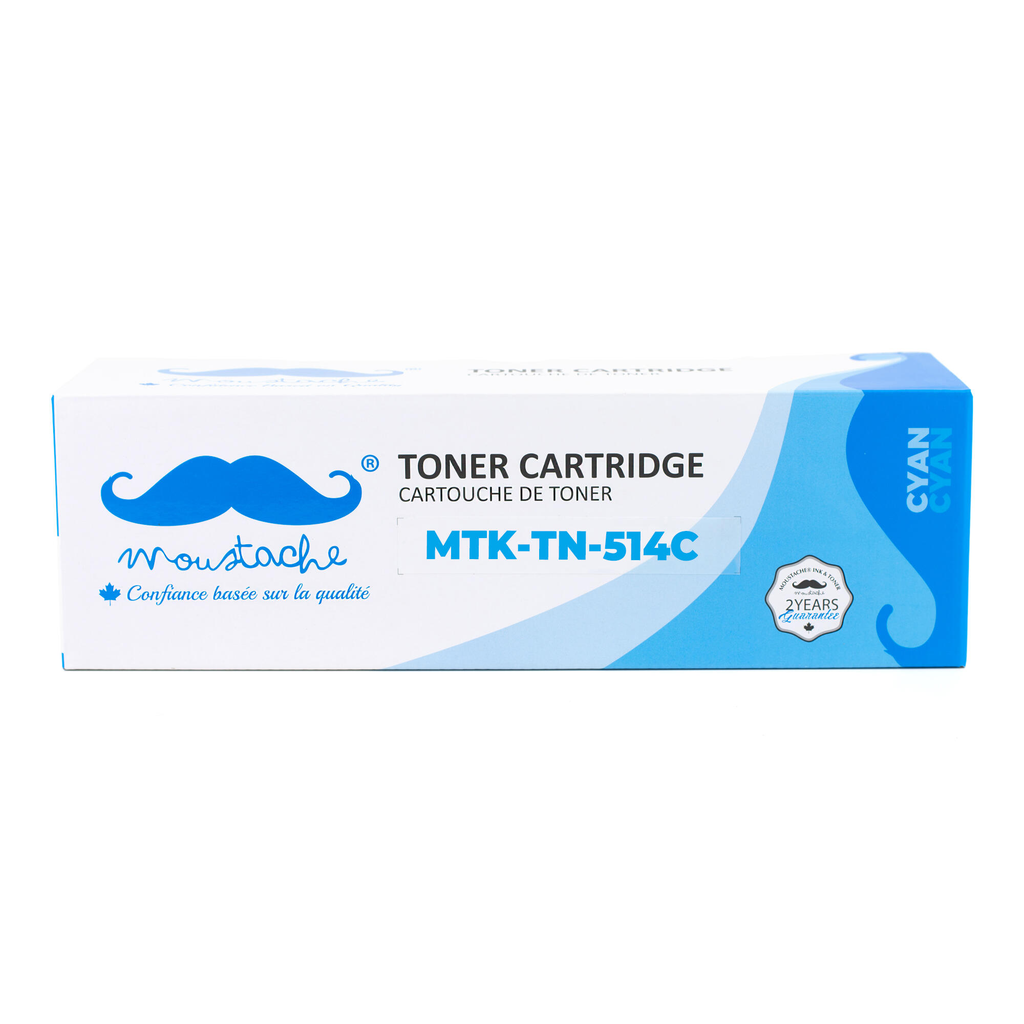 Premium Konica Minolta TN-514C A9E8430 Remanufacture Cyan Toner Cartridge - Moustache®