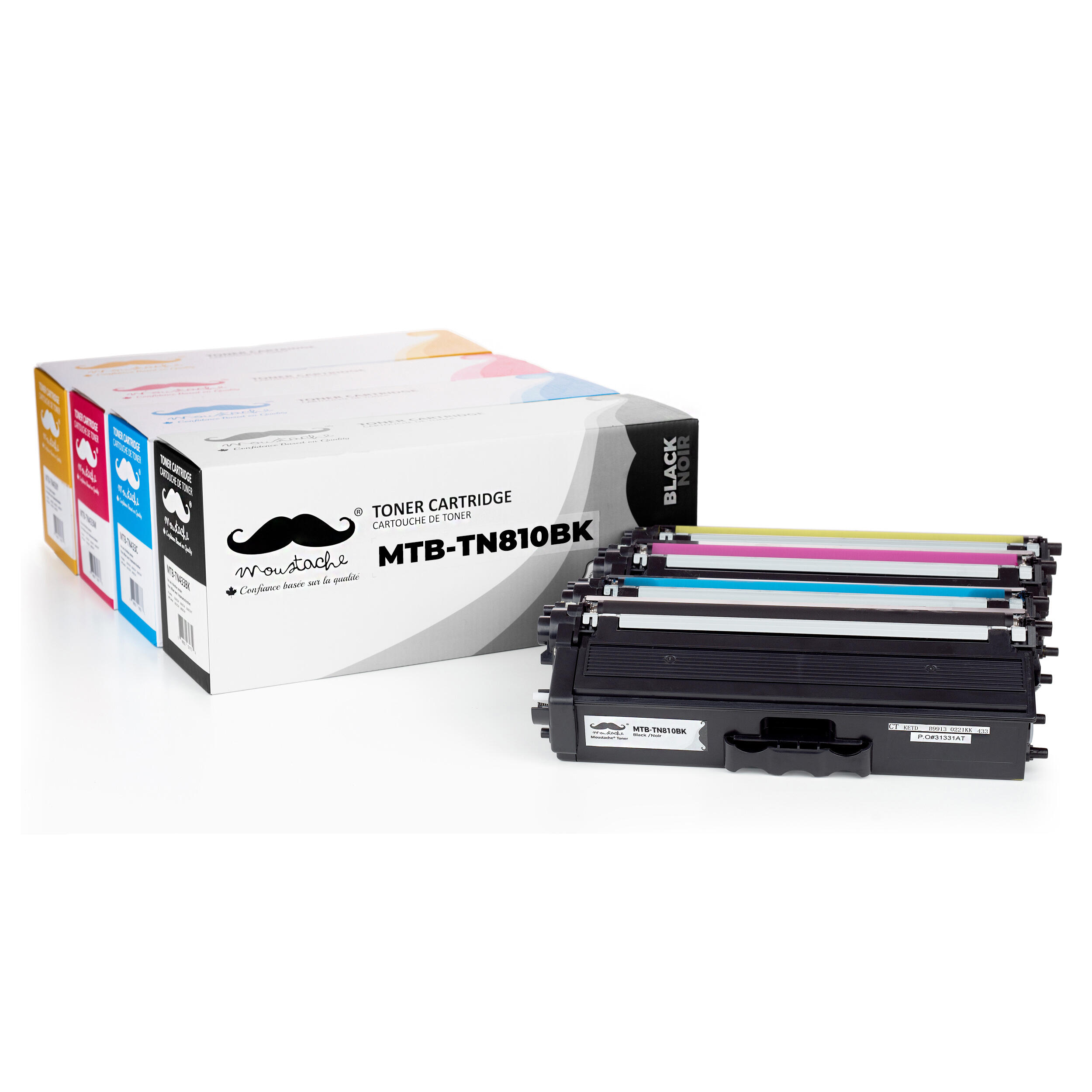 Brother TN810 Compatible Toner Cartridge Combo BK/C/M/Y - Moustache®