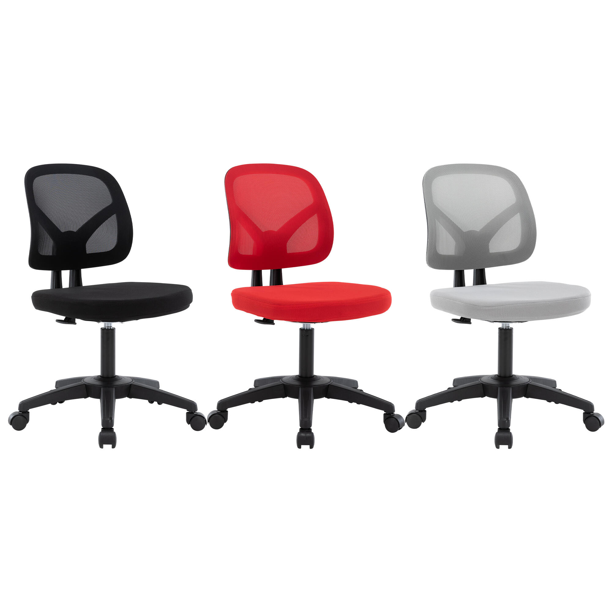 Multicolor Low-Back Adjustable Height Computer Office Desk Chair with Swivel Casters - Moustache®