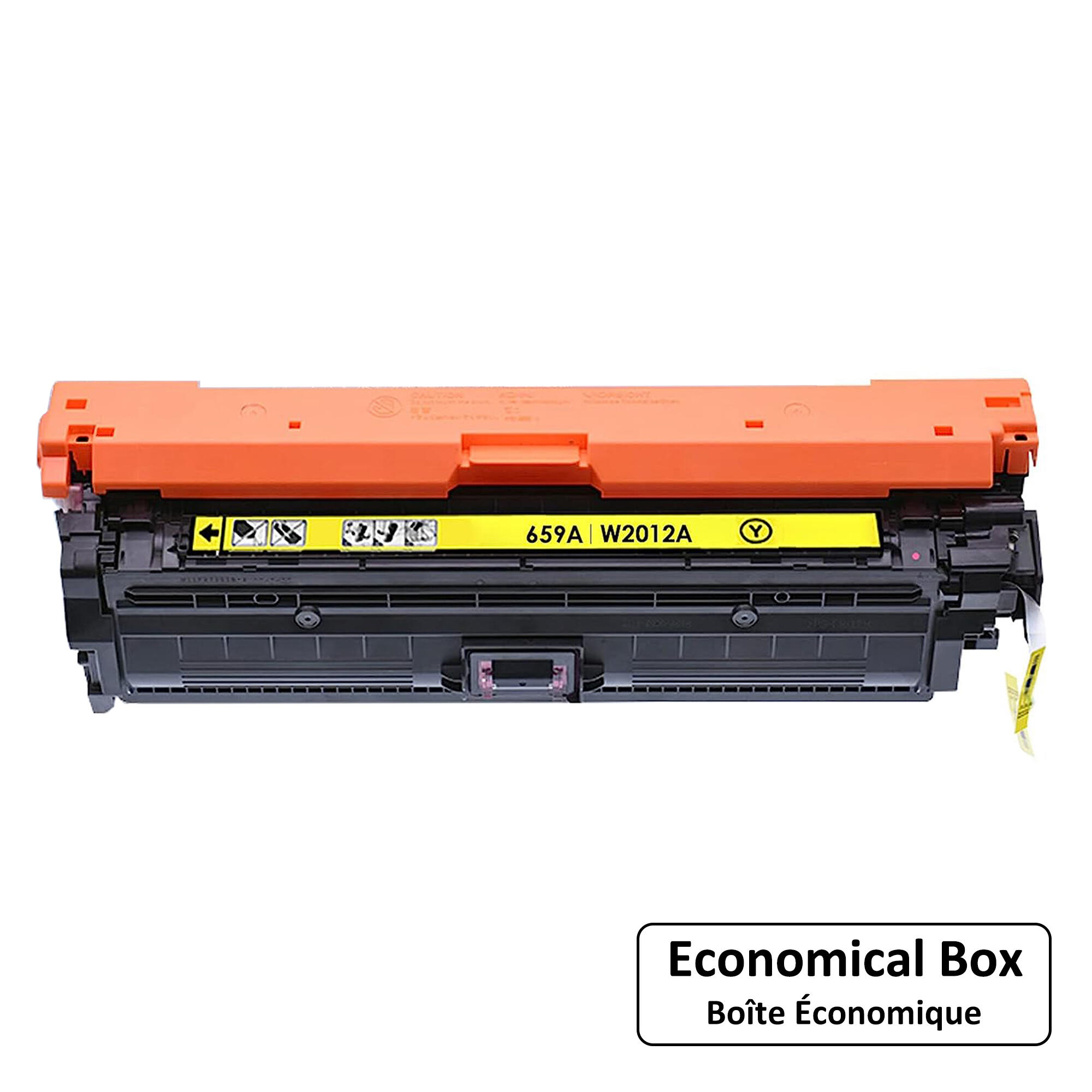 Compatible HP 659A W2012A Yellow Toner Cartridge - With Chip - Economical Box