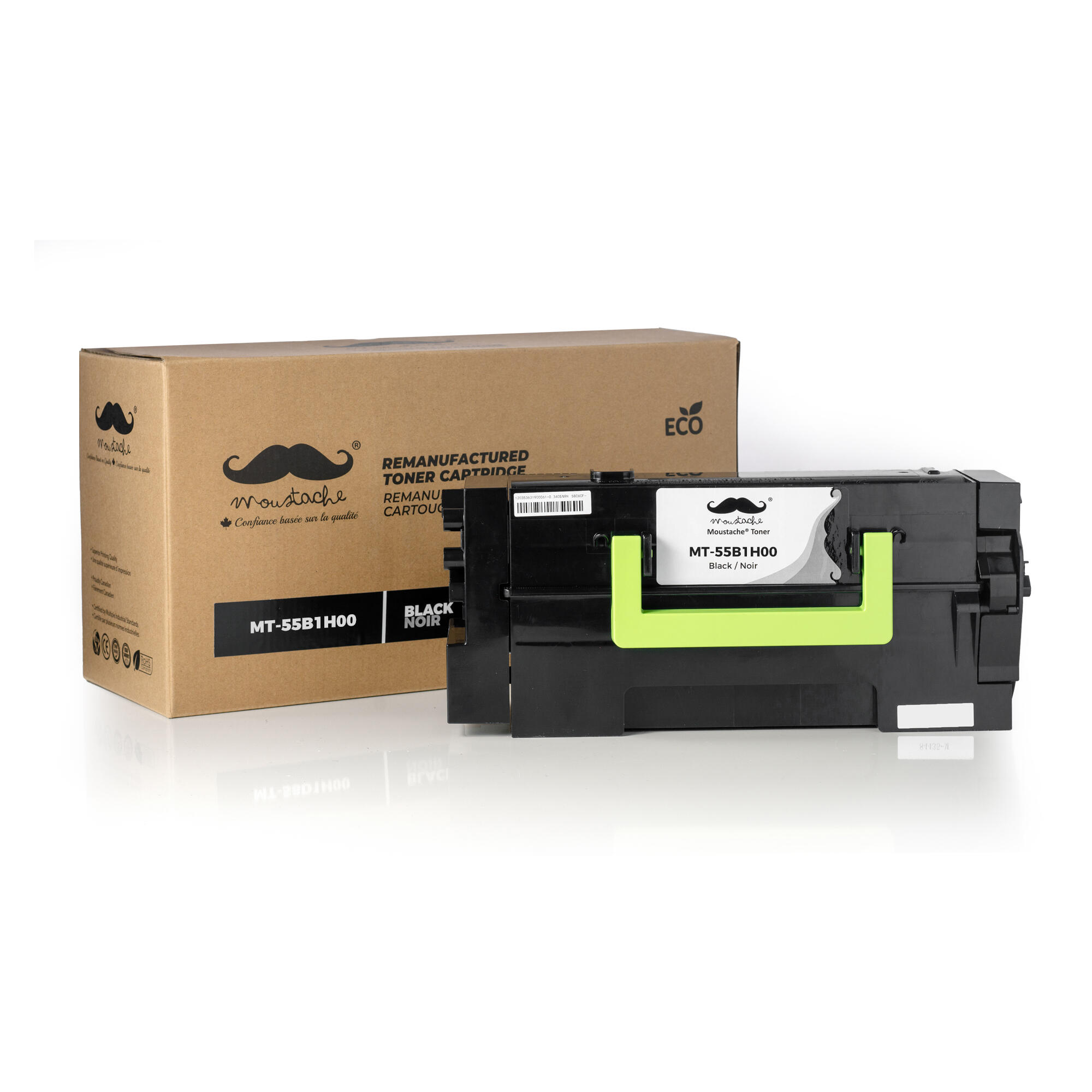 Lexmark 55B1H00 55B1H0E Remanufactured Black Toner Cartridge High Yield - Moustache®