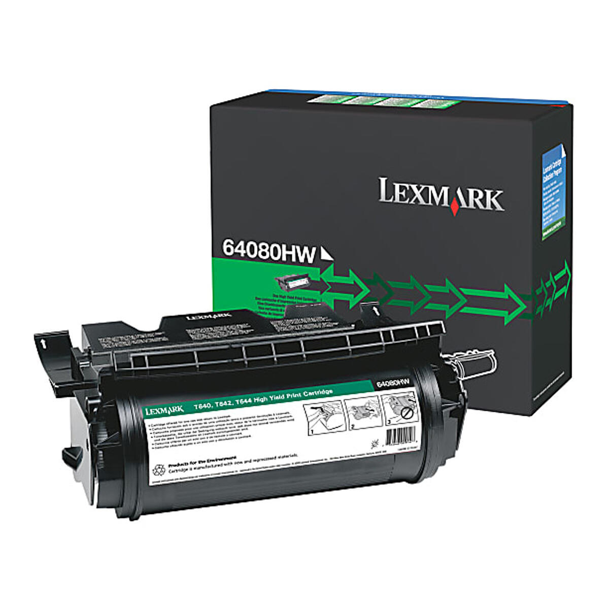 Lexmark 64080HW Original Black Reconditioned Toner Cartridge High Yield