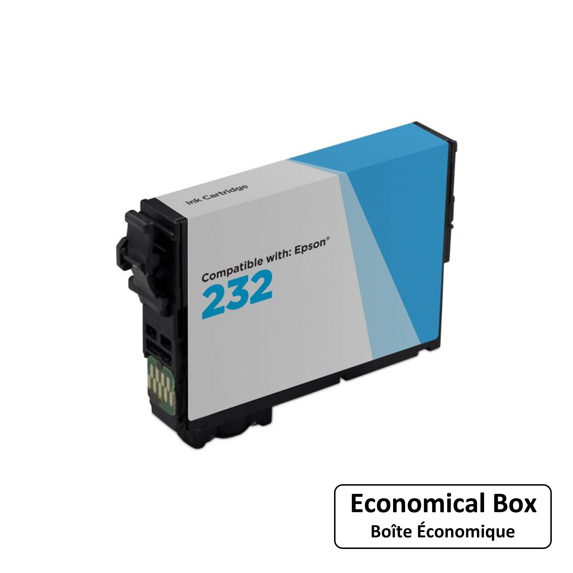 Epson 232 T232220-S Compatible Cyan Ink Cartridge - Economical Box