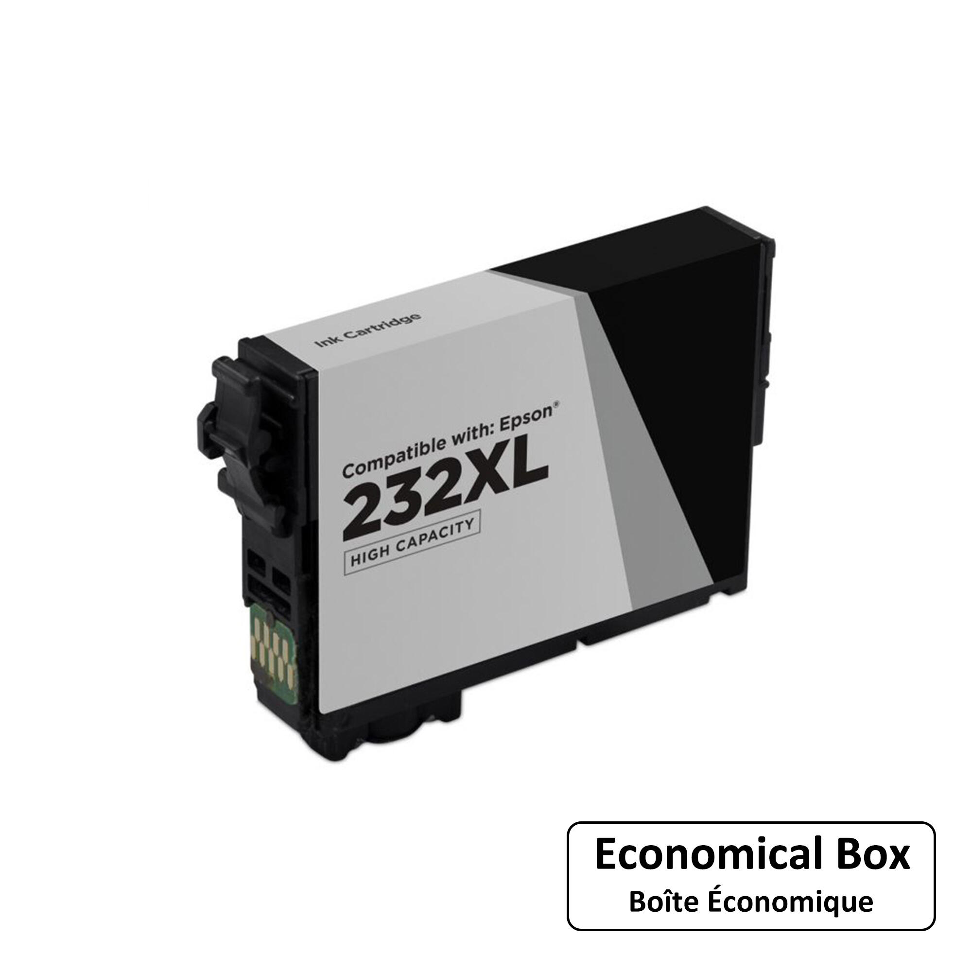 Epson 232XL T232XL120-S Compatible Black Ink Cartridge High Yield - Economical Box