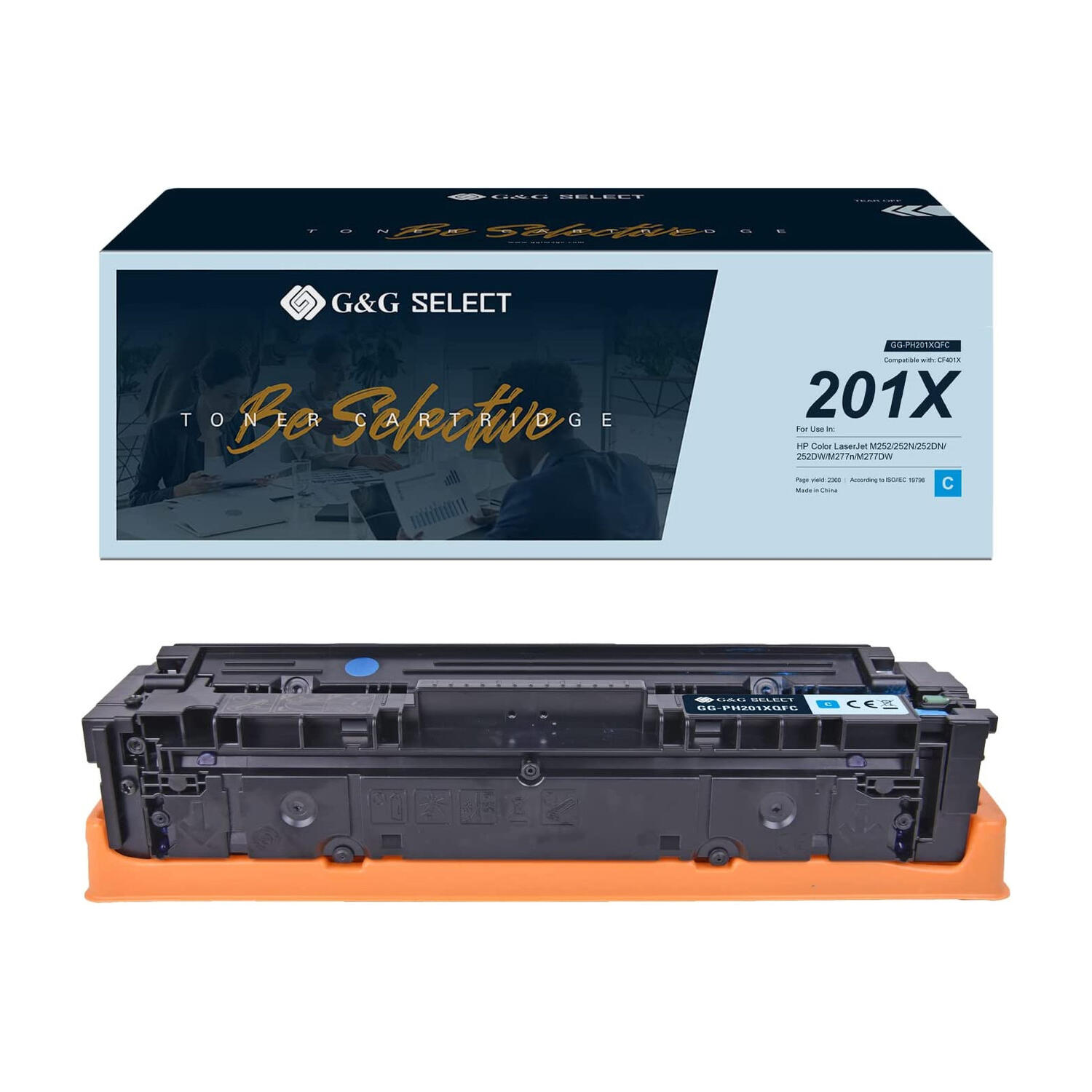 Remanufactured HP 201X CF401X Cyan Toner Cartridge High Yield - G&G Select