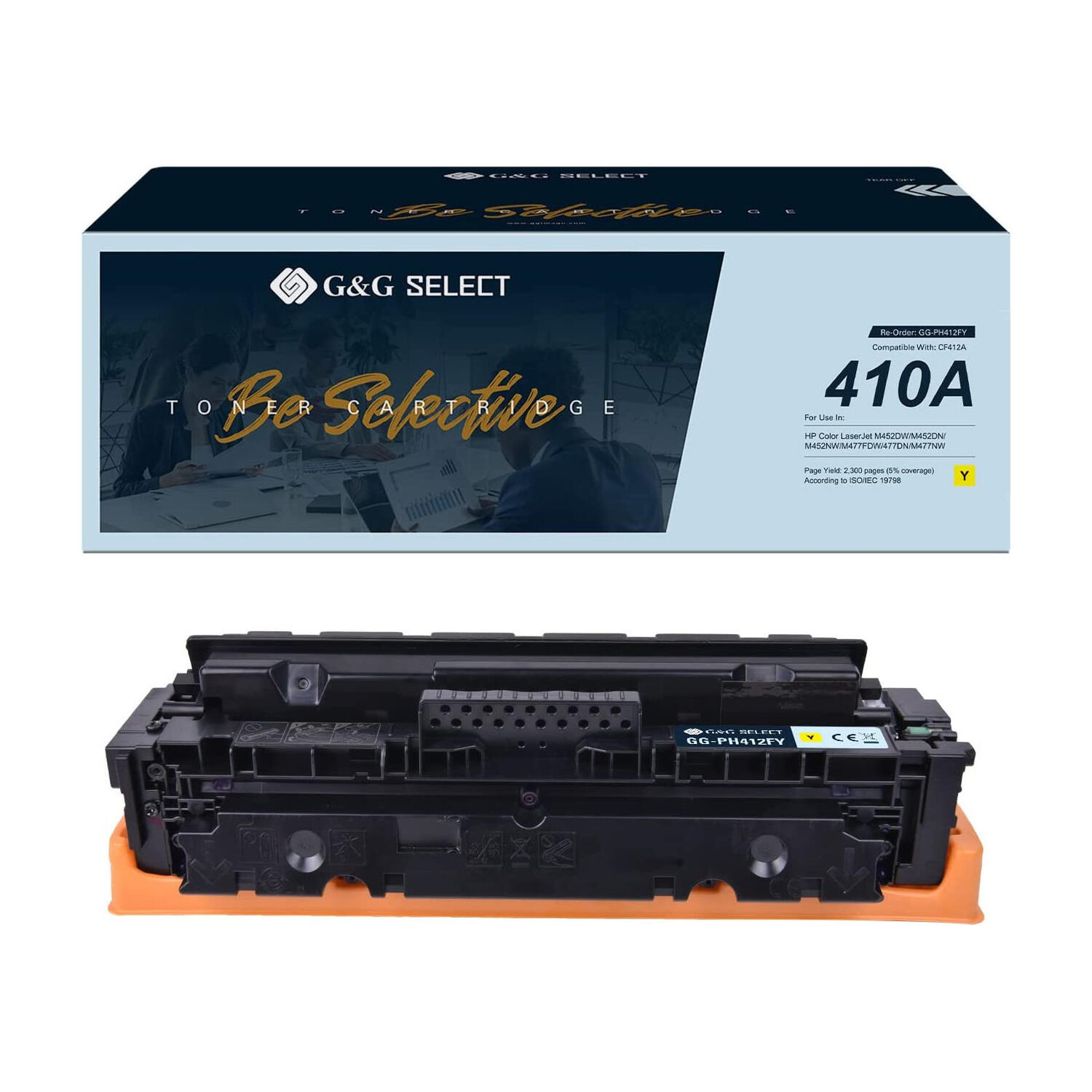 Remanufactured HP 410A CF412A Yellow Toner Cartridge - G&G Select