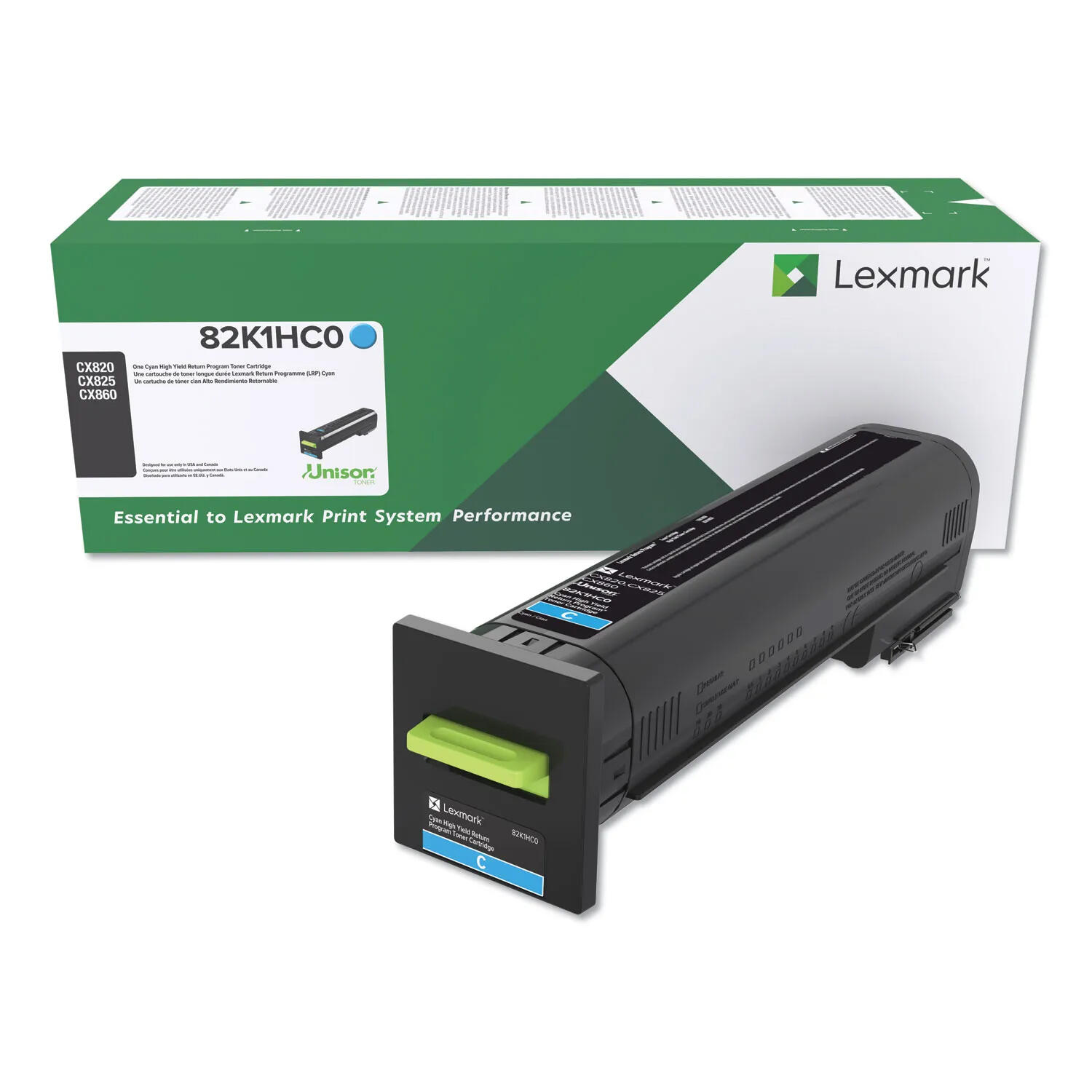 Lexmark 82K1HC0 Original Cyan Return Program Toner Cartridge High Yield