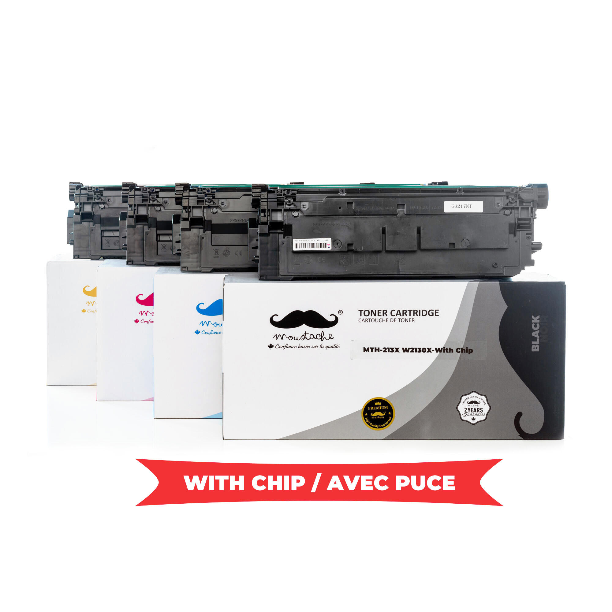 Compatible HP 213X Toner Cartridge Combo High Yield BK/C/M/Y - With Chip - Moustache®