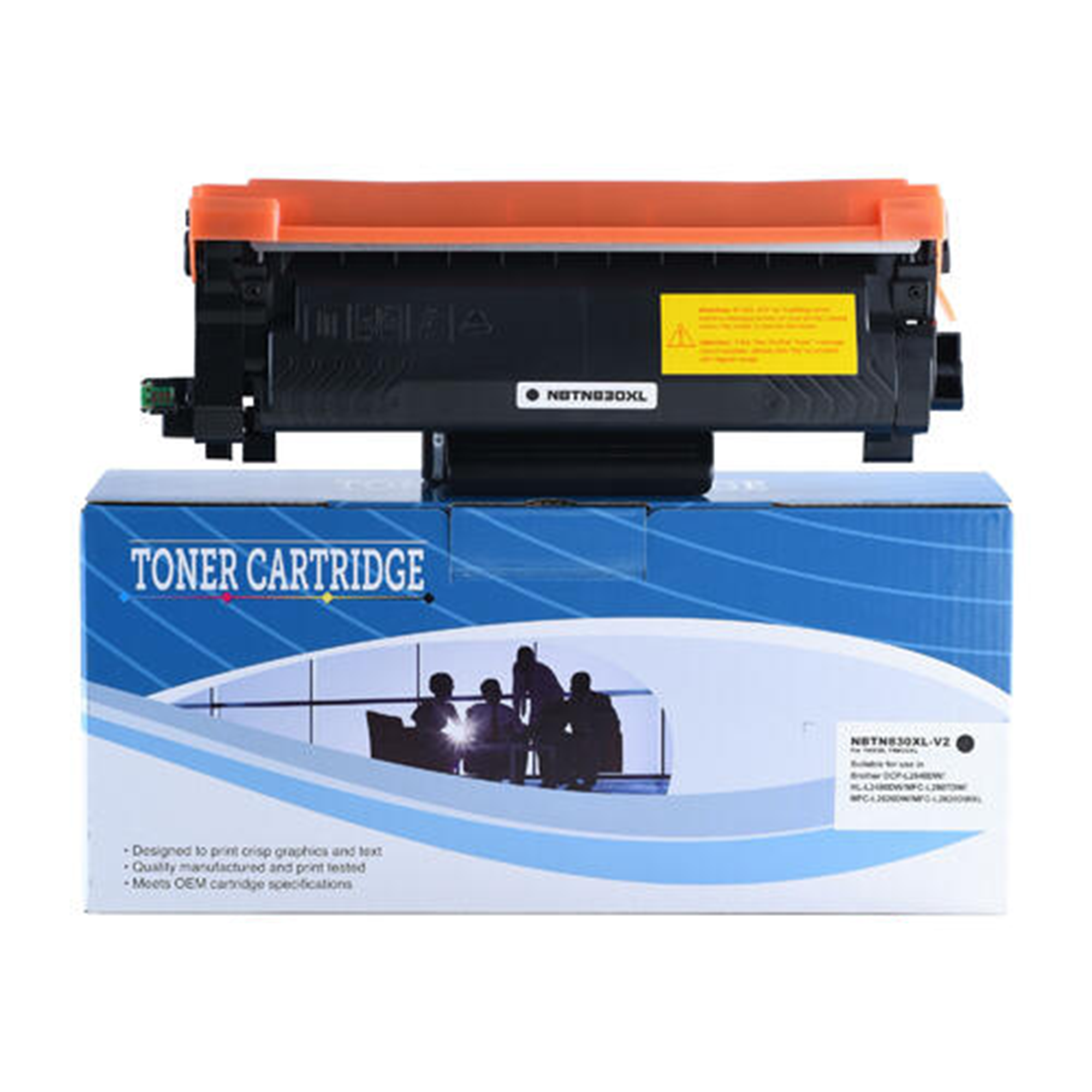 Brother TN830XL Compatible Black Toner Cartridge High Yield - With Chip - Economical Box