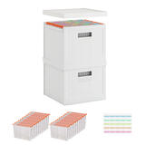 Letter-Size File Box with detachable Lid, 20 Hanging File Folders included - Moustache®