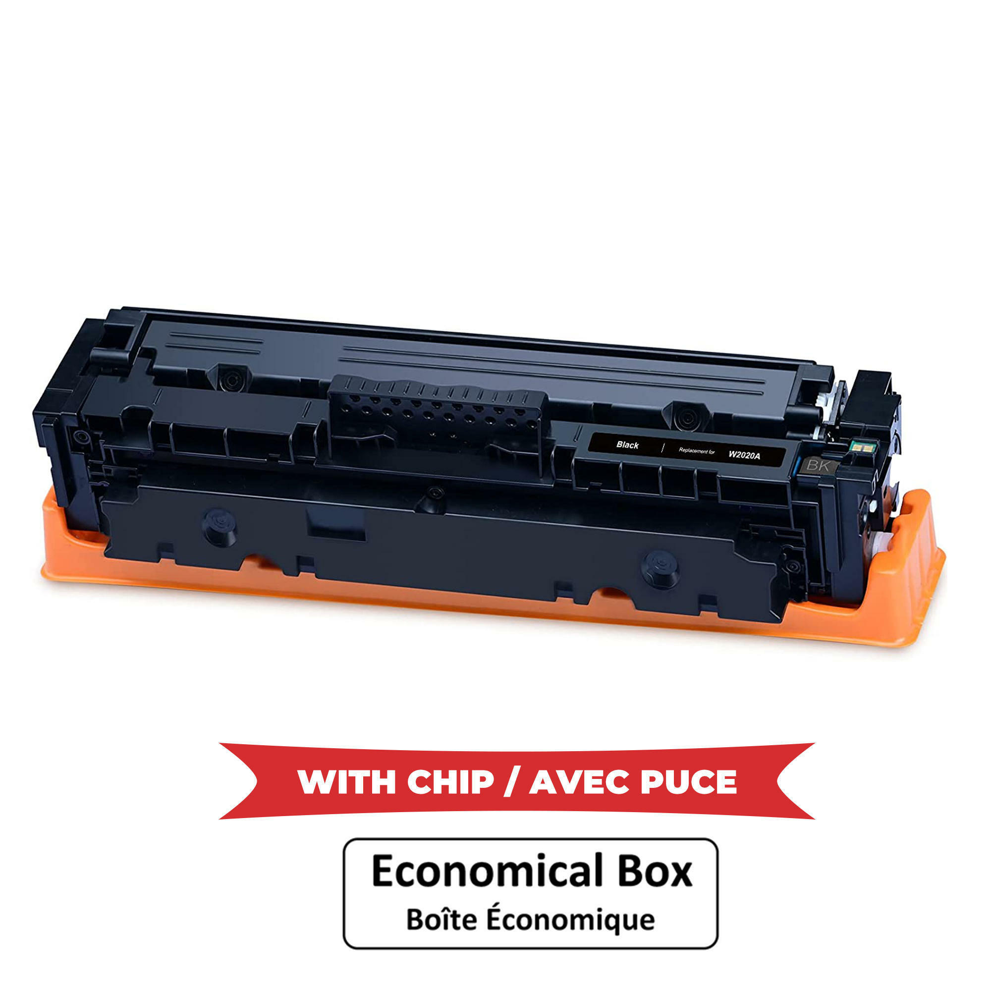 Remanufactured HP 414A W2020A Black Toner Cartridge - With Chip - Economical Box