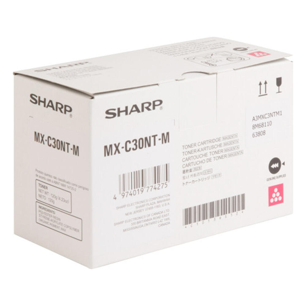Sharp MX-C30NTM Original Magenta Toner Cartridge